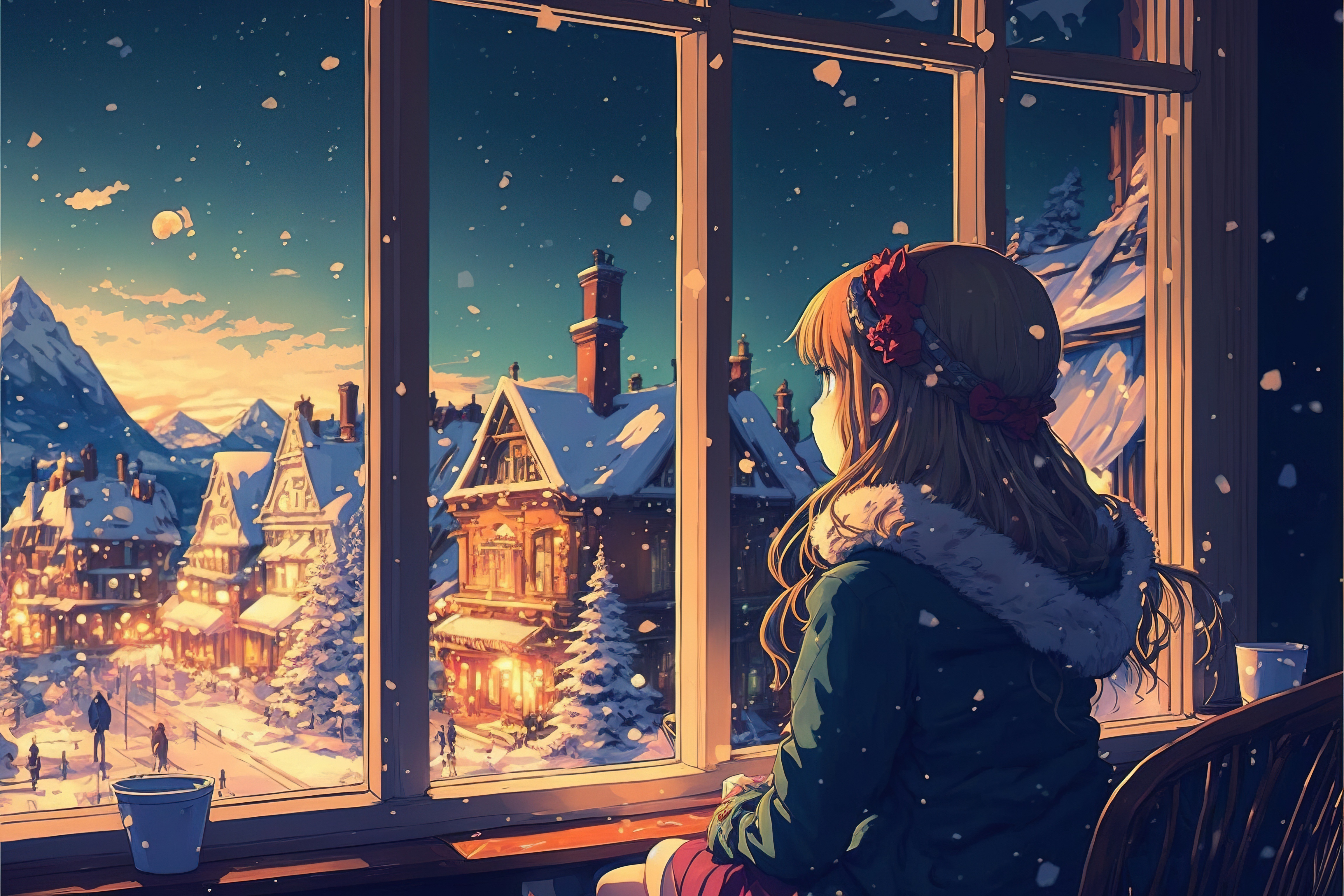 4k AI Art Girl Watching Snowfall Wallpaper, HD Anime 4K Wallpapers, Images,  Photos and Background - Wallpapers Den