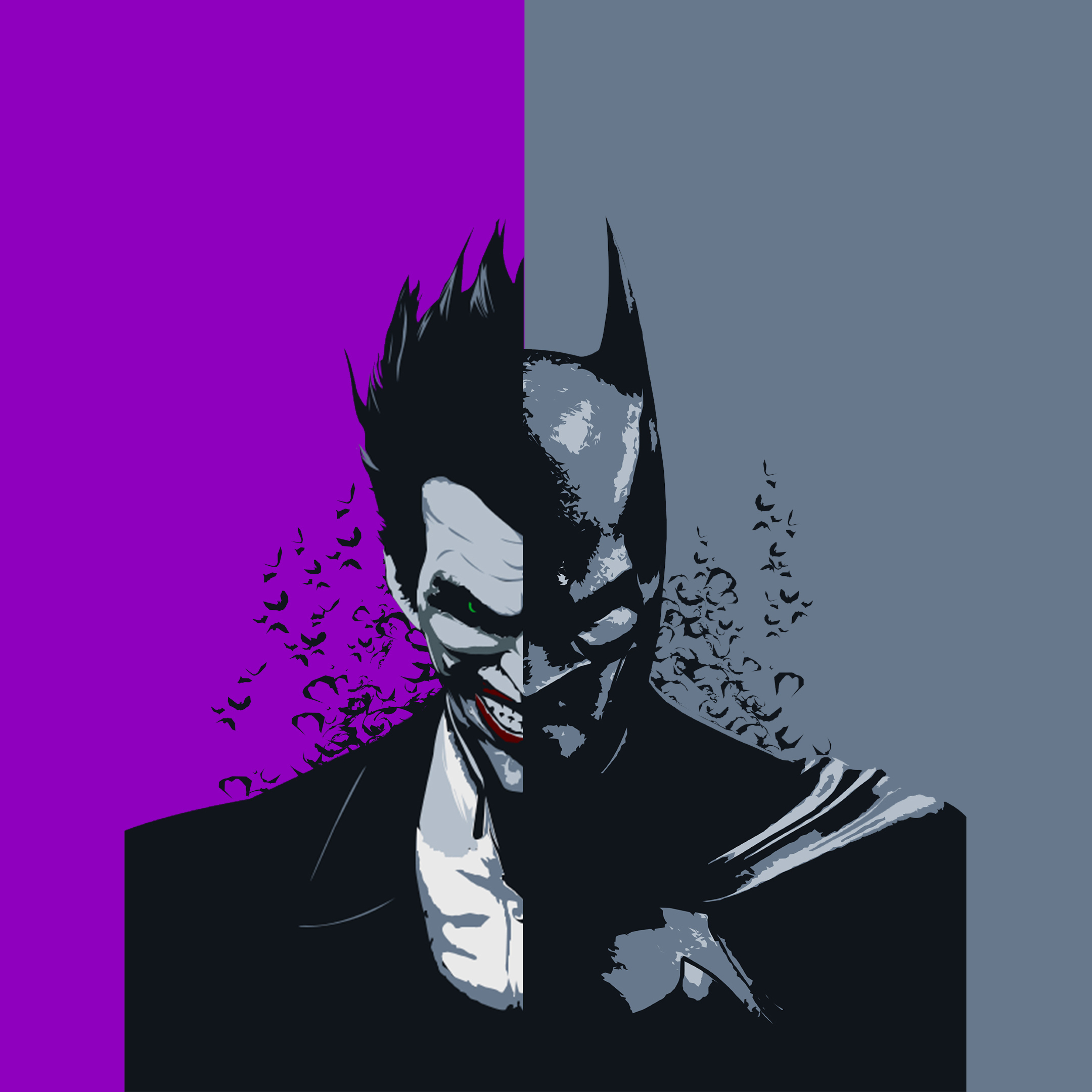 2932x2932 4k Batman And Joker Minimalist Ipad Pro Retina Display