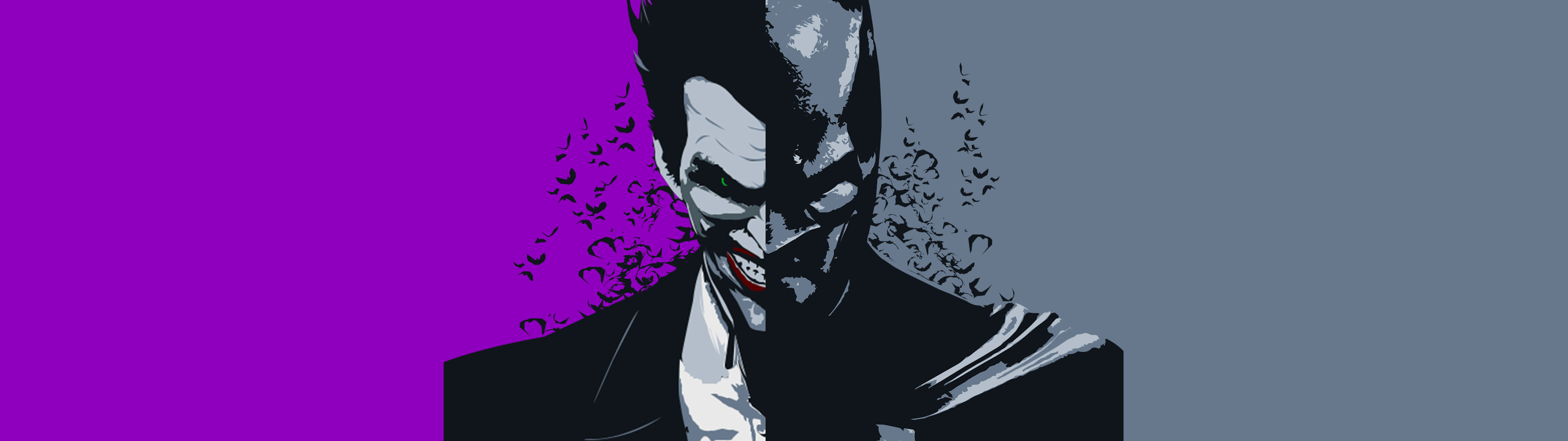 5120x1440 Resolution 4K Batman And Joker Minimalist 5120x1440