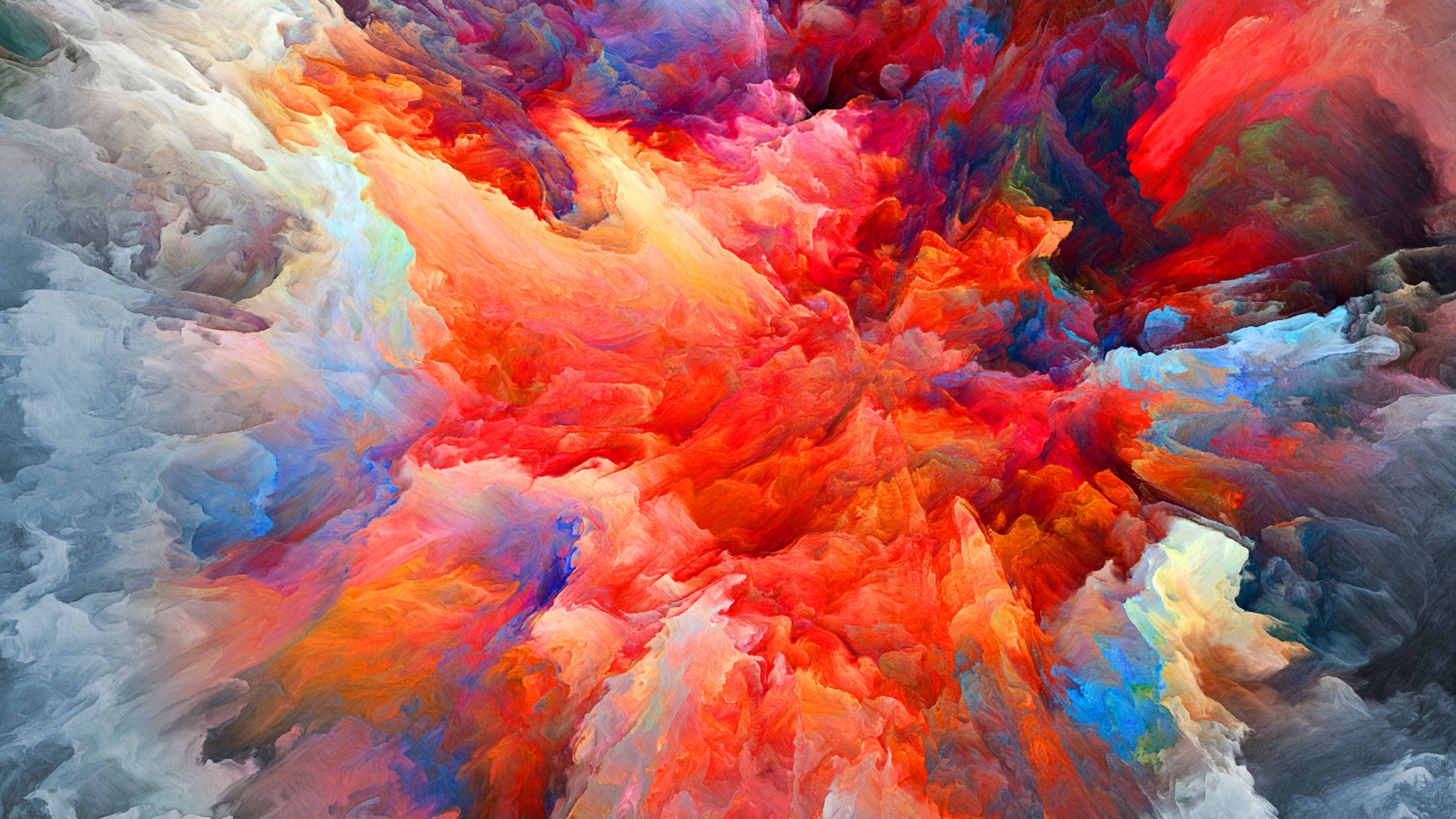 2048x1152 Resolution 4K Colorful Blast of Smoke 2048x1152 Resolution