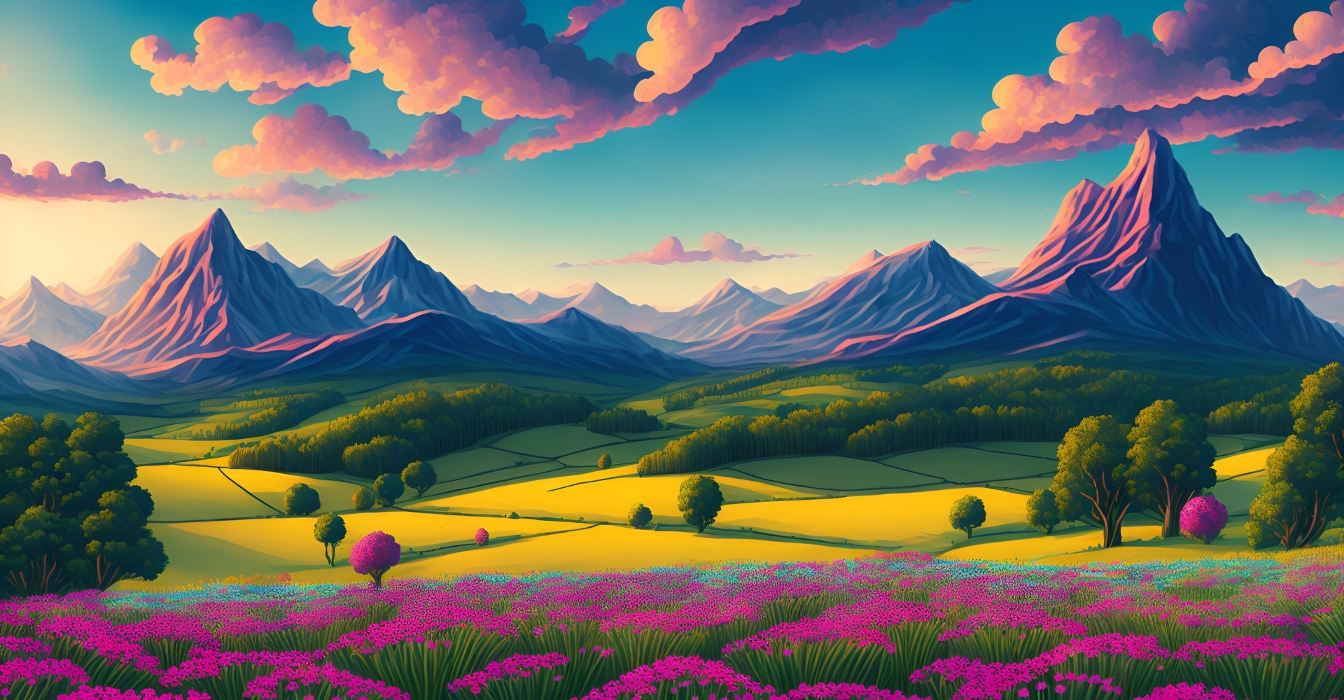 1920x1000 Resolution 4K Colorful Large Field 1920x1000 Resolution ...