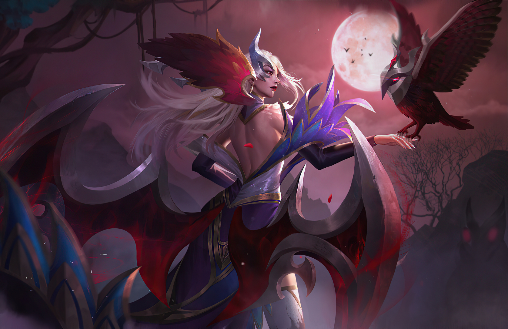 1676x1085 4K Coven Morgana LoL Art 1676x1085 Resolution Wallpaper, HD