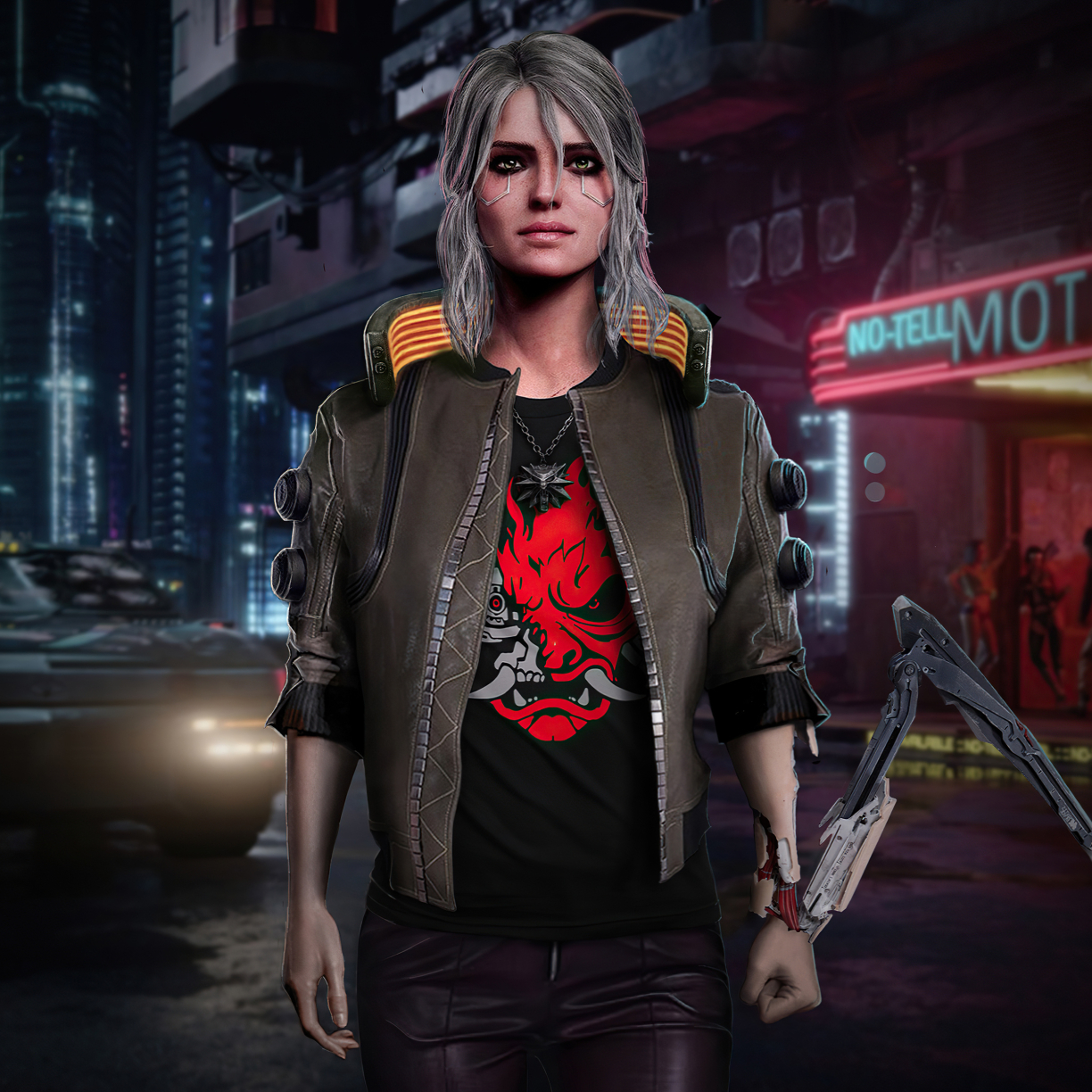 1224x1224 Resolution 4k Cyberpunk Ciri Fan Art 1224x1224 Resolution 