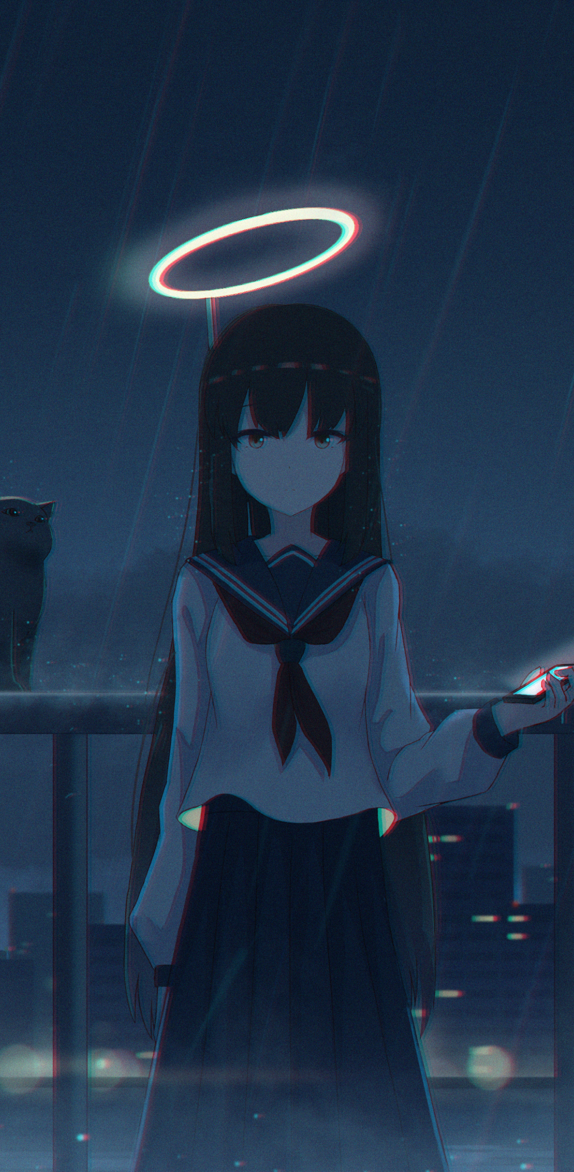 1176x2400 4K Girl in the Rain with Cat 1176x2400 Resolution Wallpaper, HD  Anime 4K Wallpapers, Images, Photos and Background - Wallpapers Den