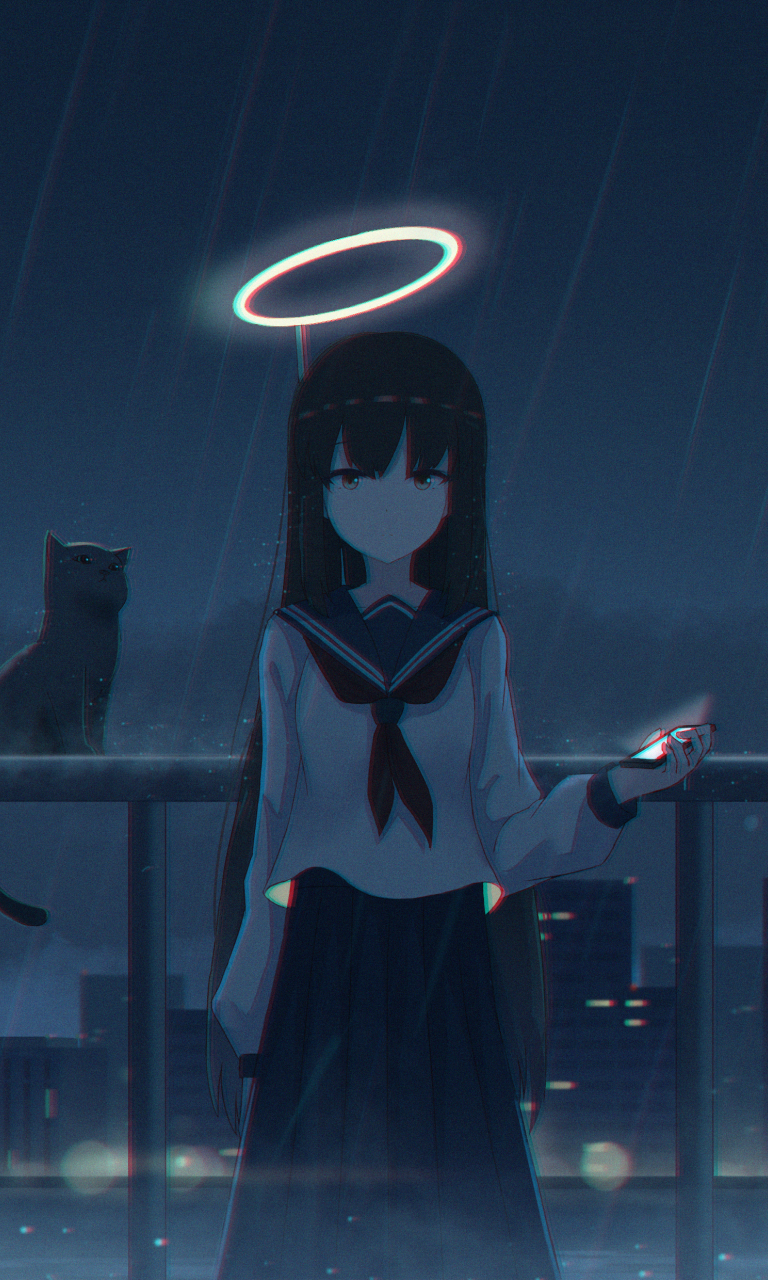 Sad Anime Girl Wallpaper for 768x1280