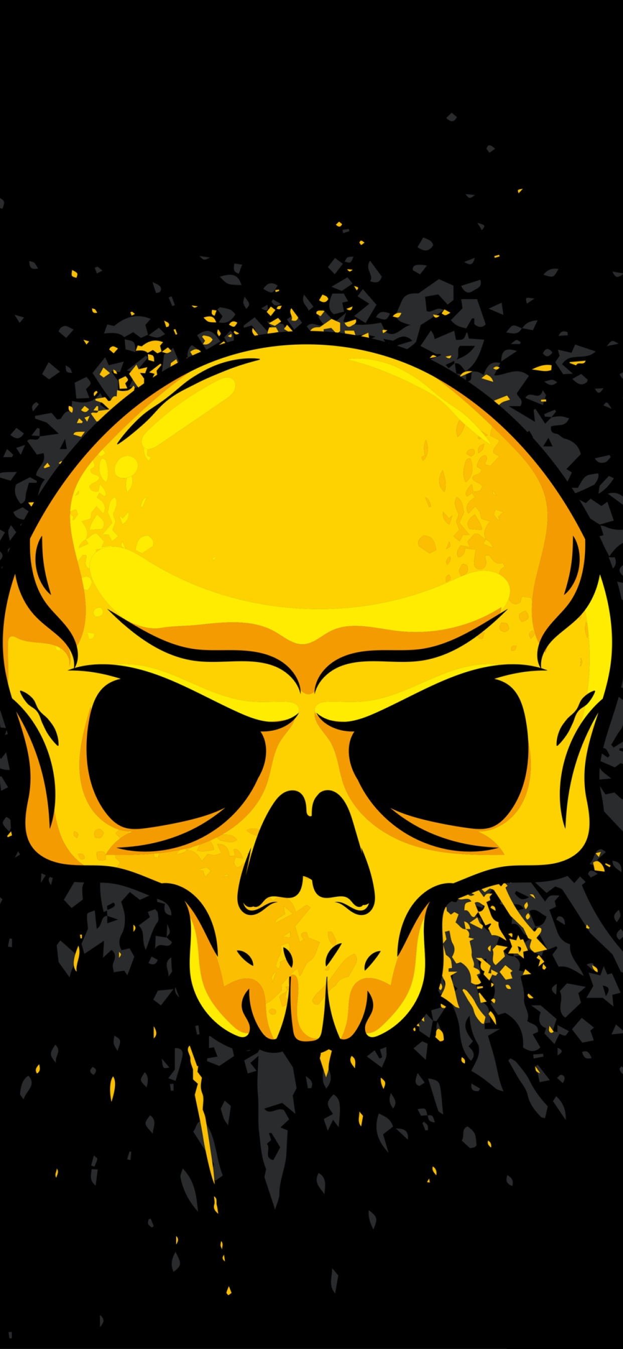 1242x2688 4K Gold Skull Iphone XS MAX Wallpaper, HD Artist 4K ... 3d Skull Wallpaper Hd