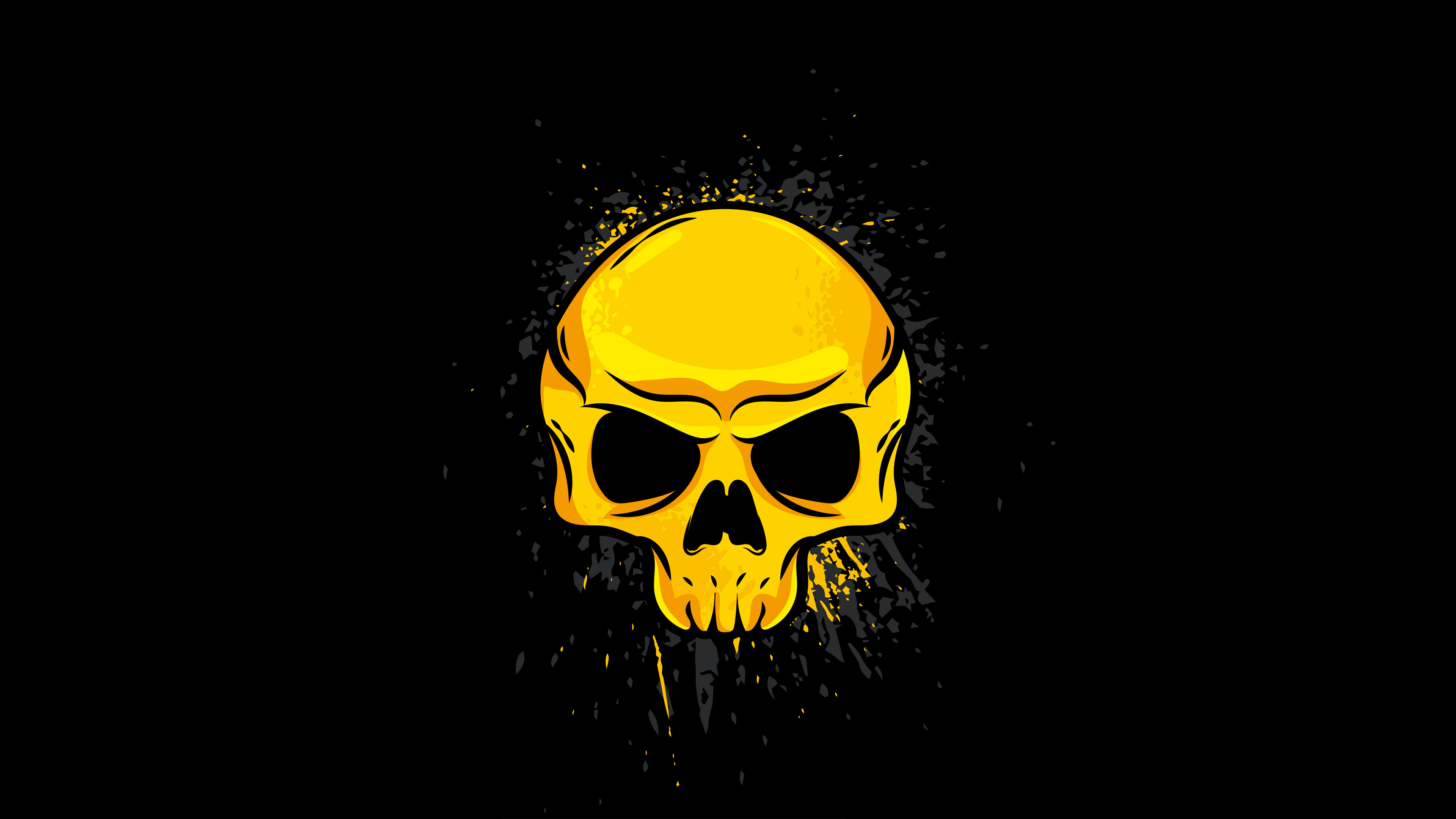 2932x2932201976 4K Gold Skull 2932x2932201976 Resolution Wallpaper, HD