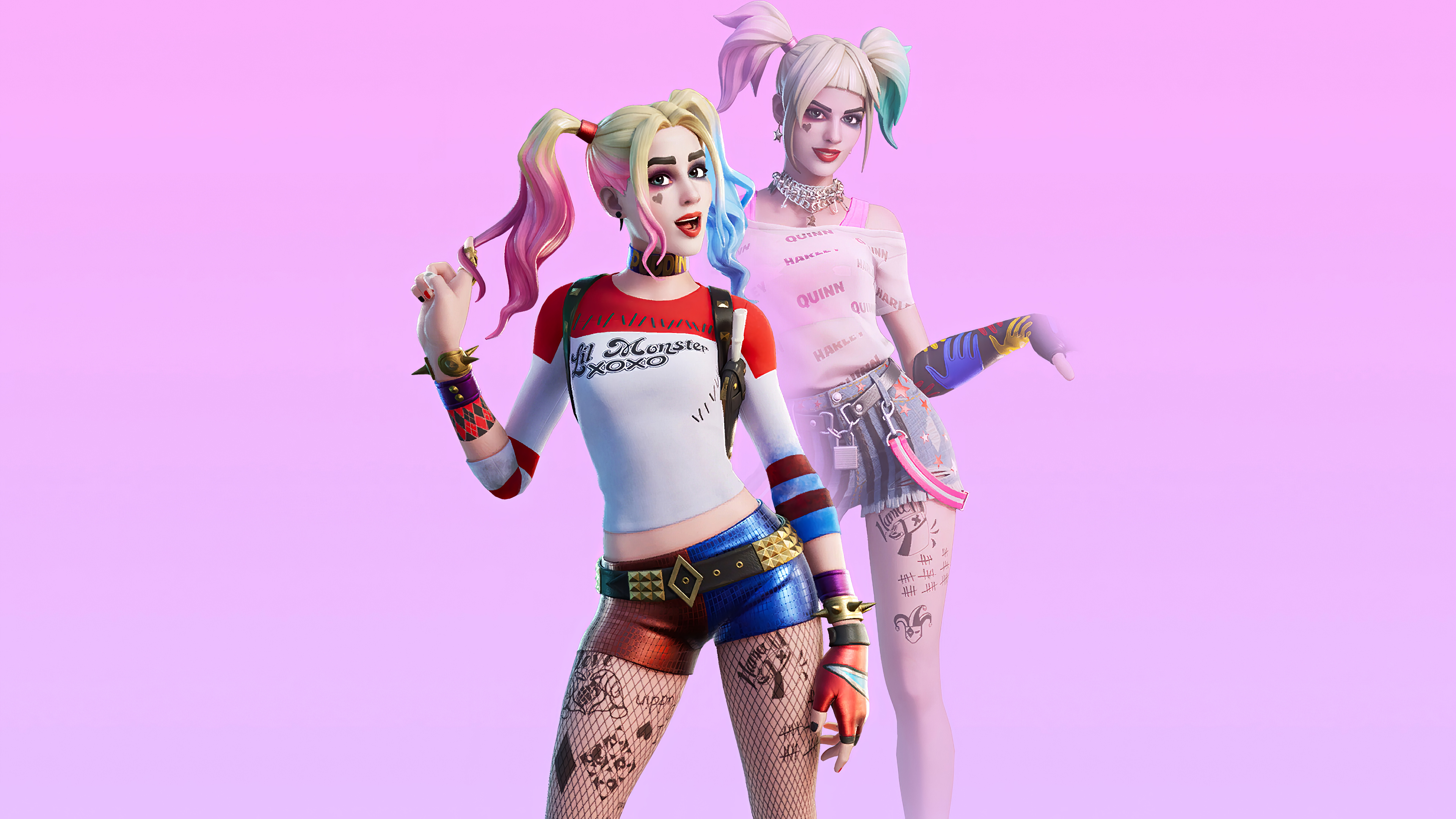 4K Harley Quinn Fortnite Skin Outfit Wallpaper, HD Games 4K Wallpapers