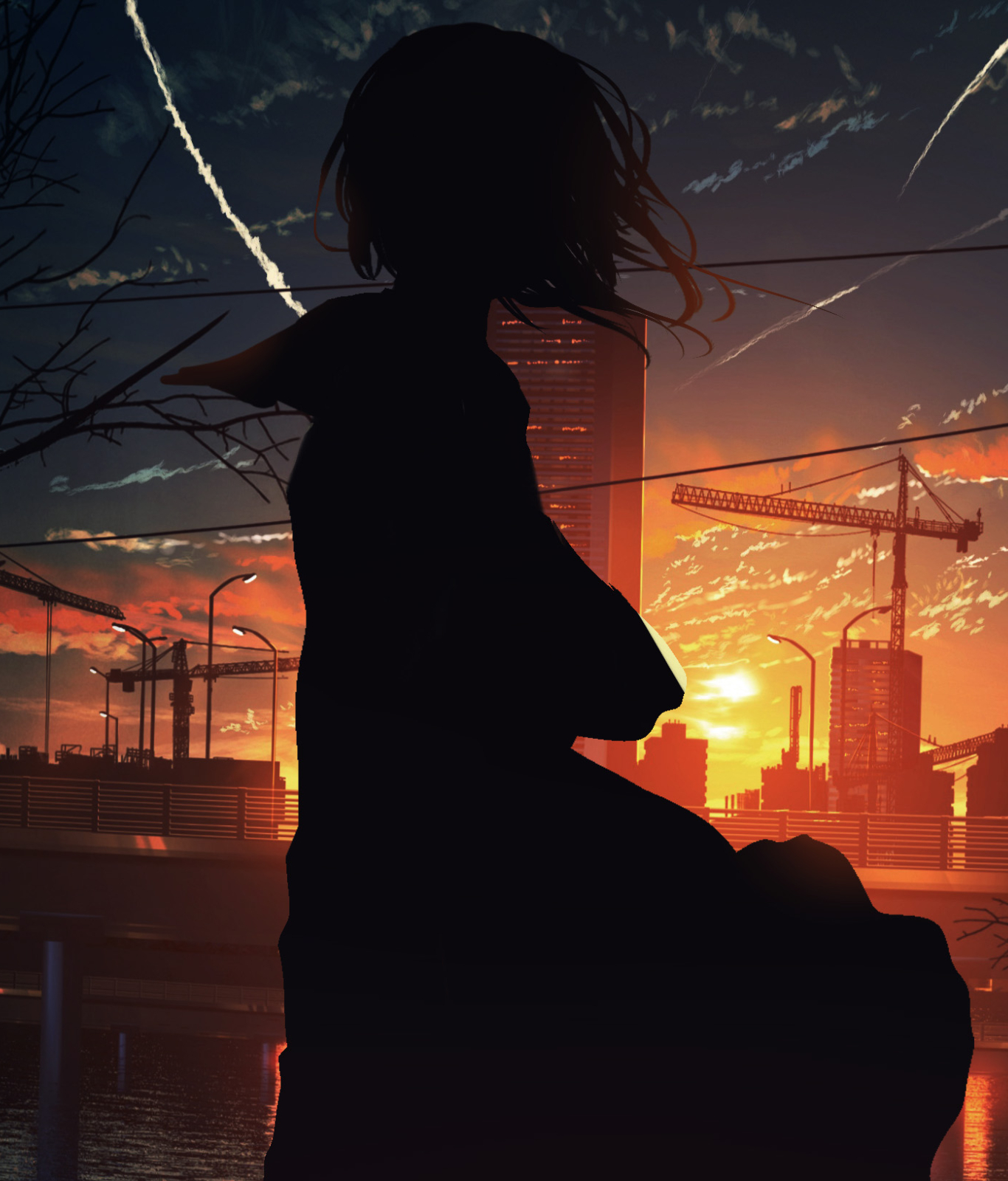 1366x1600 Resolution 4K Lost in Sunset HD Anime Girl 1366x1600 ...