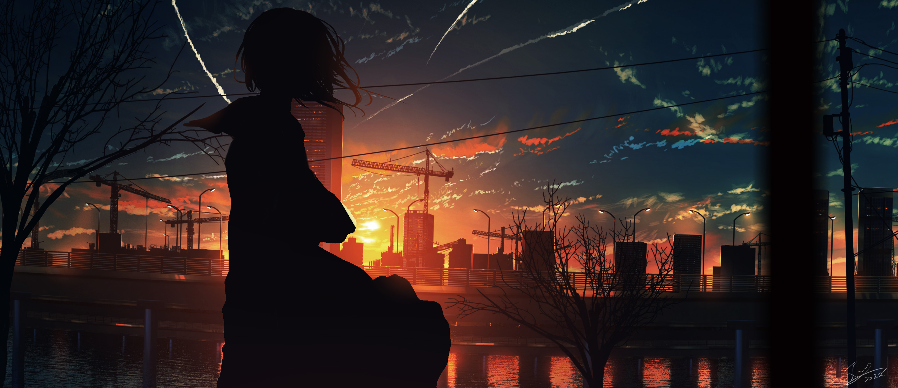 4K Lost in Sunset HD Anime Girl Wallpaper, HD Artist 4K Wallpapers, Images,  Photos and Background - Wallpapers Den
