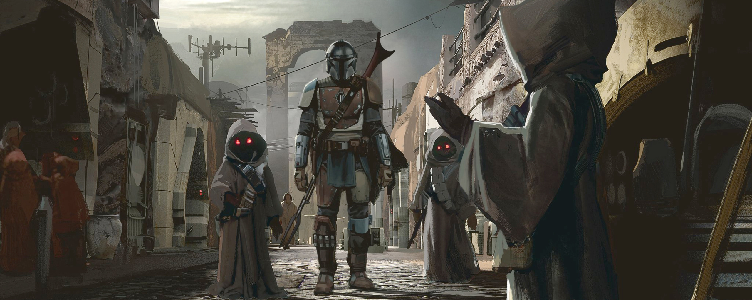 2560x1024 4K The Mandalorian Art 2560x1024 Resolution ...