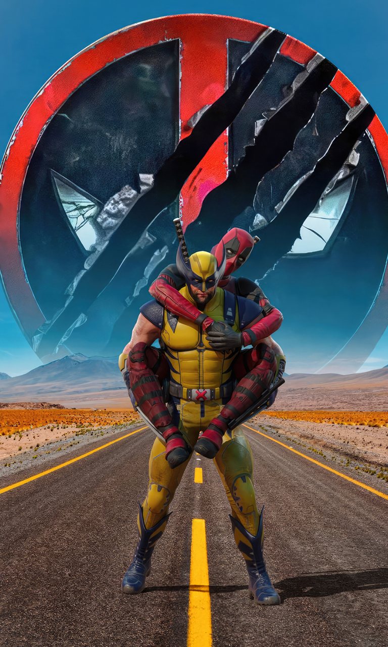 768x1280 Resolution 4K Wolverine And Deadpool Friendship FanArt