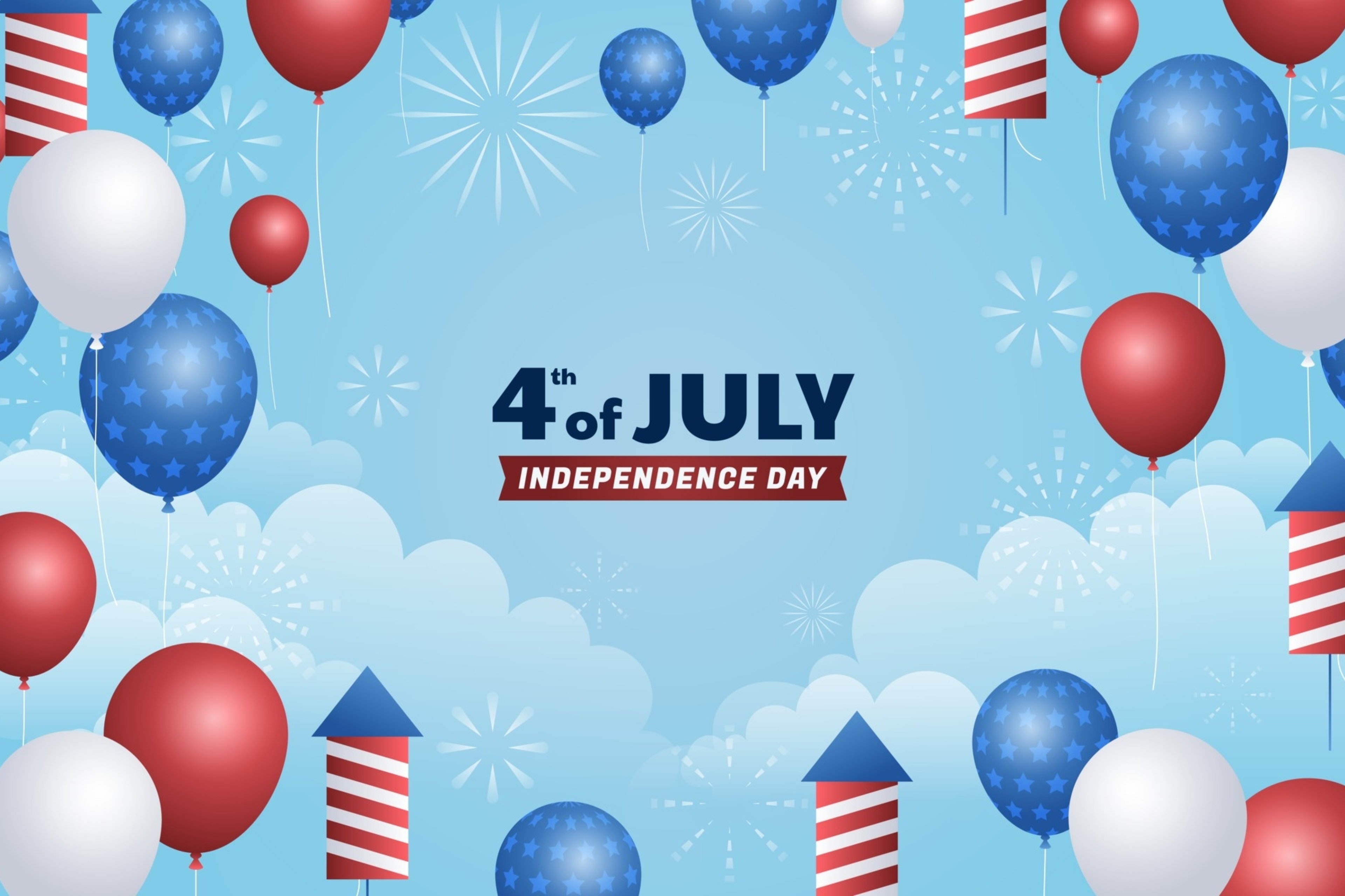 3840x2560 Resolution 4th Of July Greeting 3840x2560 Resolution