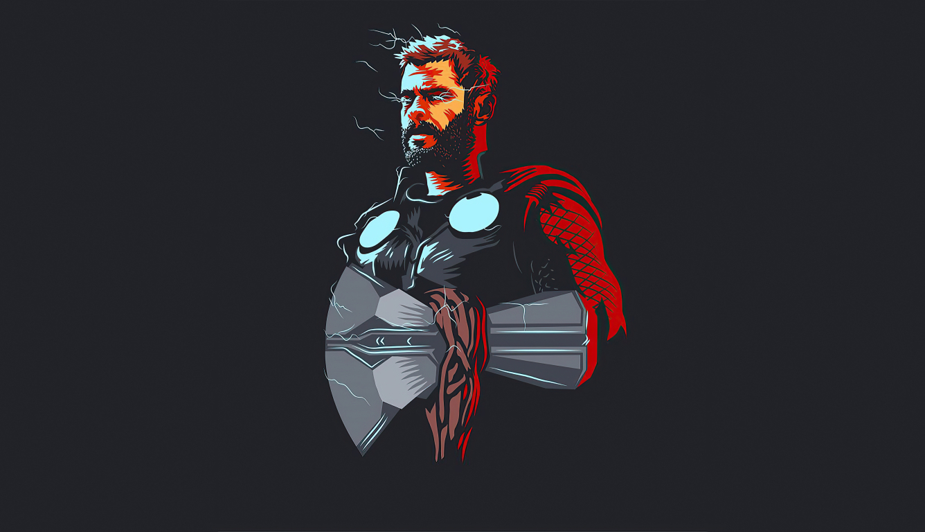 1336x768 5k Thor Minimalism HD Laptop Wallpaper, HD Superheroes 4K  Wallpapers, Images, Photos and Background - Wallpapers Den