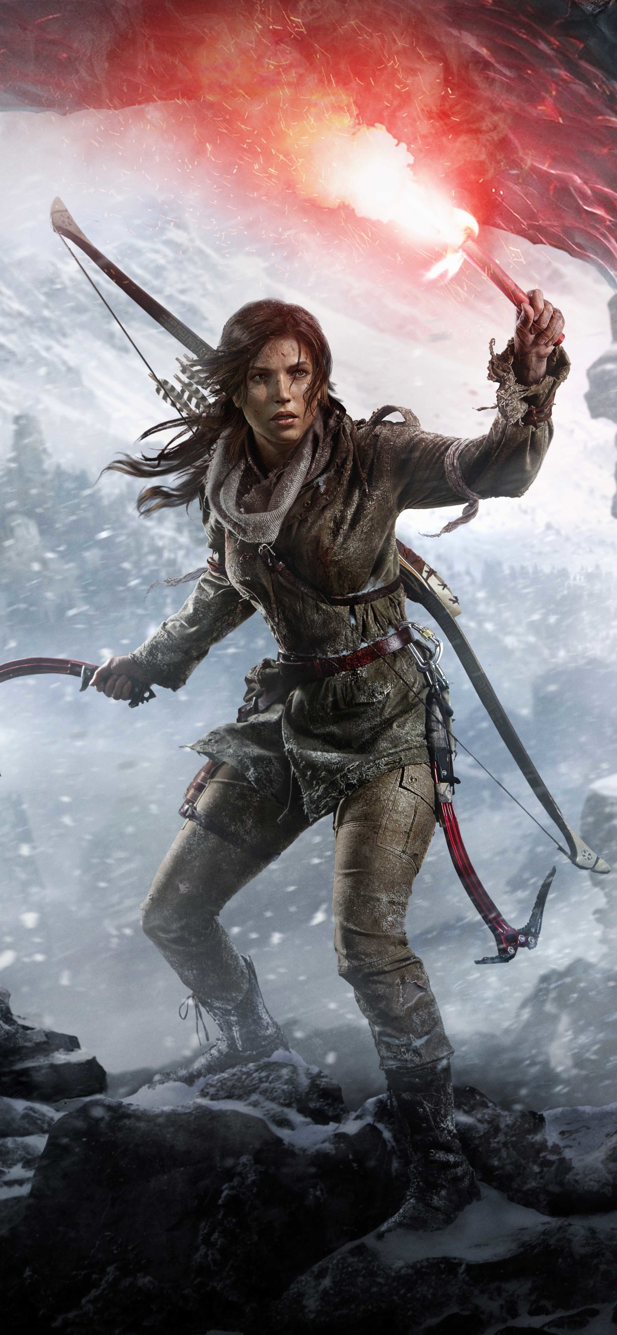 Iphone Xs Max Rise Of The Tomb Raider Wallpaper