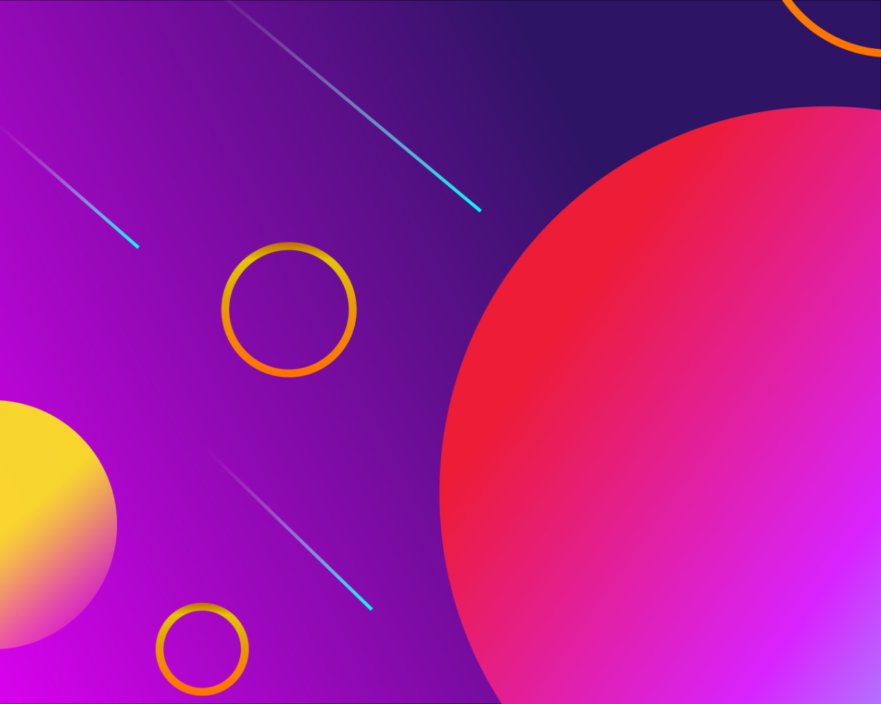 1280x1024 Abstract Purple and Yellow Circles 1280x1024 Resolution