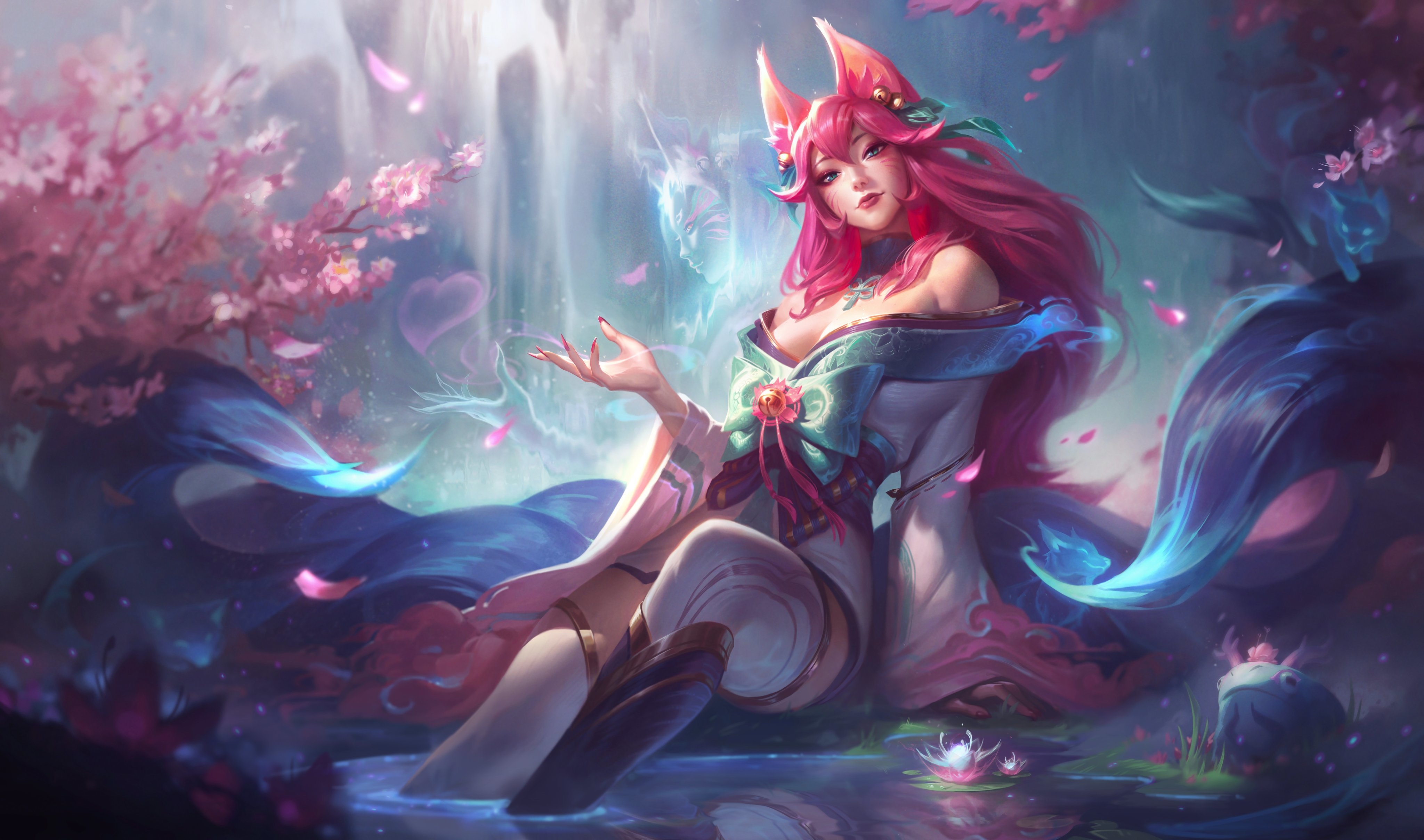 48x1152 Ahri 4k League Of Legends Art 48x1152 Resolution Wallpaper Hd Games 4k Wallpapers Images Photos And Background