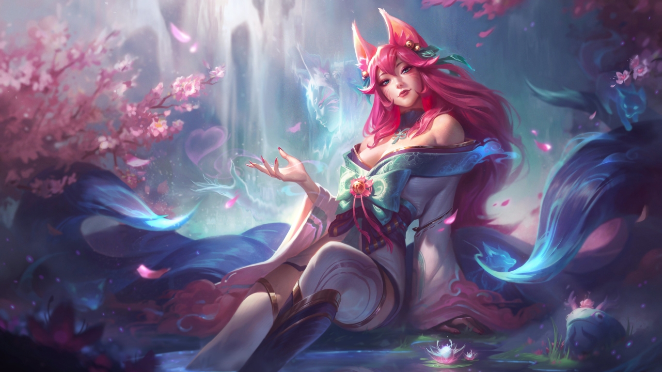 1366x768 Ahri 4K League Of Legends Art 1366x768 Resolution Wallpaper, HD  Games 4K Wallpapers, Images, Photos and Background - Wallpapers Den