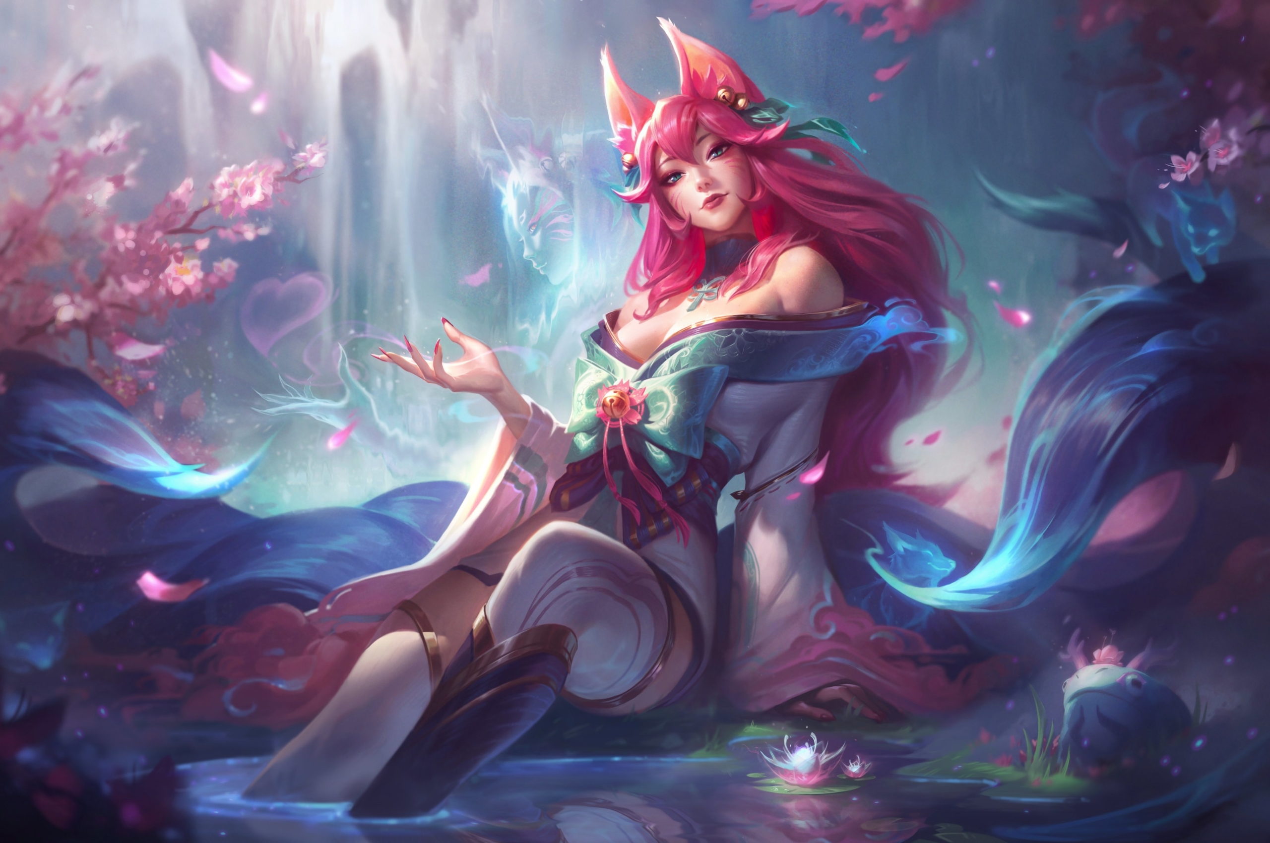 1. Ahri and girl with blue hair - League of Legends Wiki - wide 1