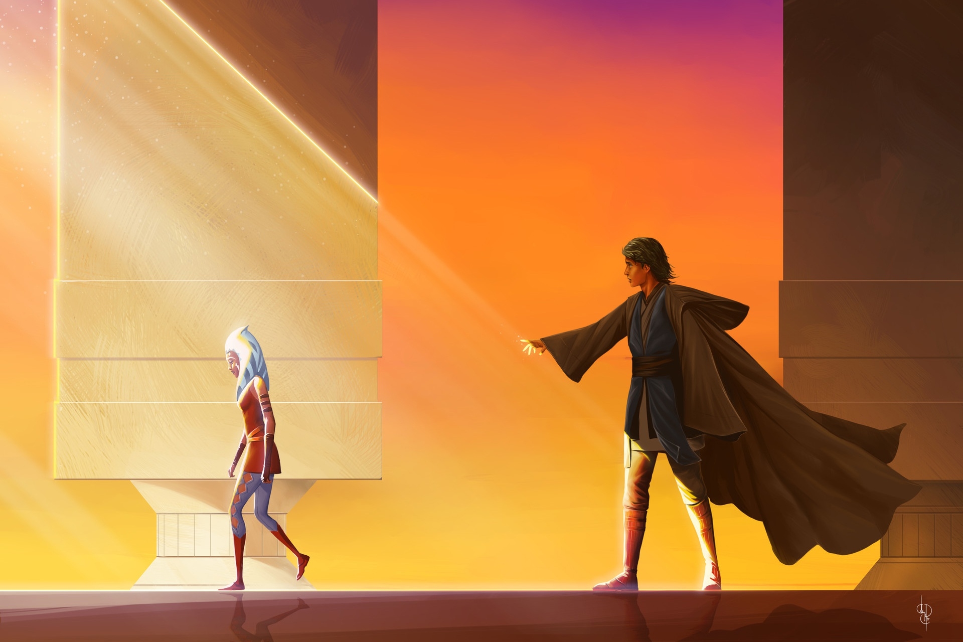 750x1334 Ahsoka Tano And Anakin Skywalker Art Iphone 6 Iphone 6s