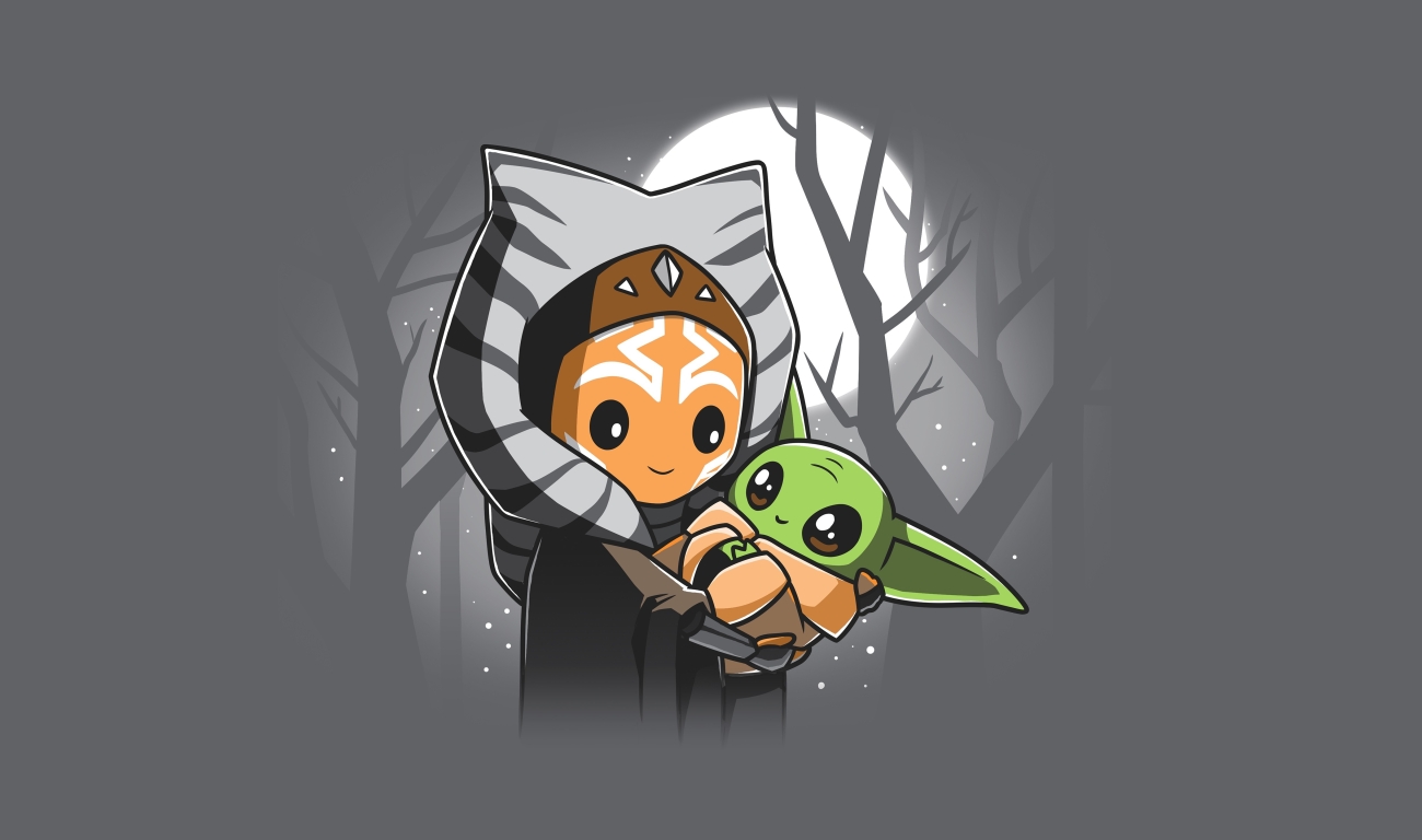 1300x768 Ahsoka Tano And Baby Yoda Grogu Mandalorian 4k Art 1300x768
