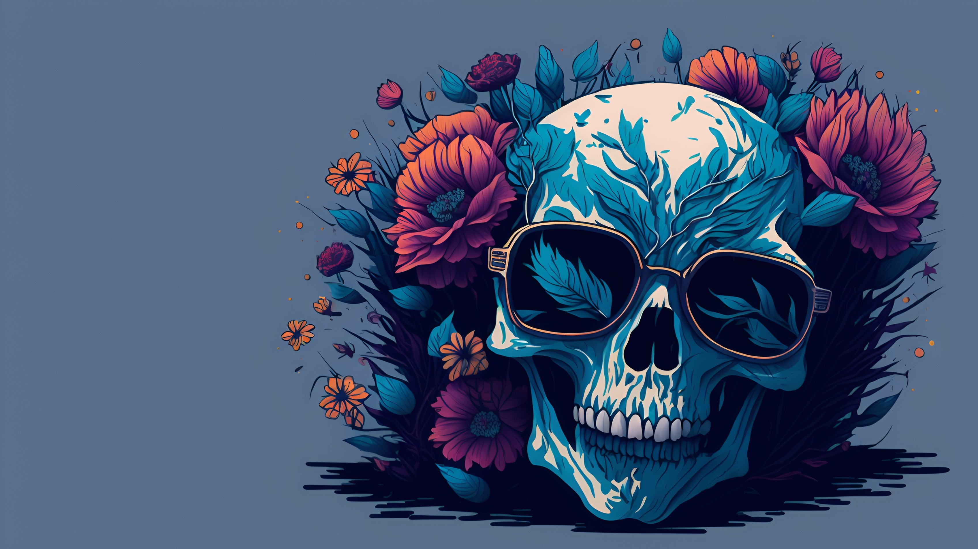 Floral Skull iPhone Wallpaper HD  iPhone Wallpapers  iPhone Wallpapers