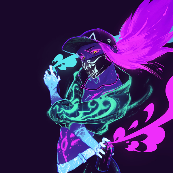 600x600 Resolution Akali Paint League Of Legends 600x600 Resolution ...