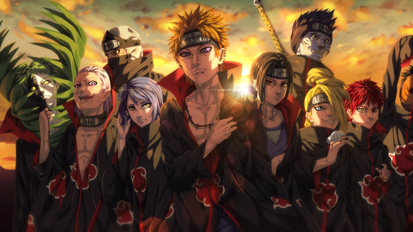 1366x768 Akatsuki Organization Anime 1366x768 Resolution Wallpaper Hd Anime 4k Wallpapers Images Photos And Background Wallpapers Den