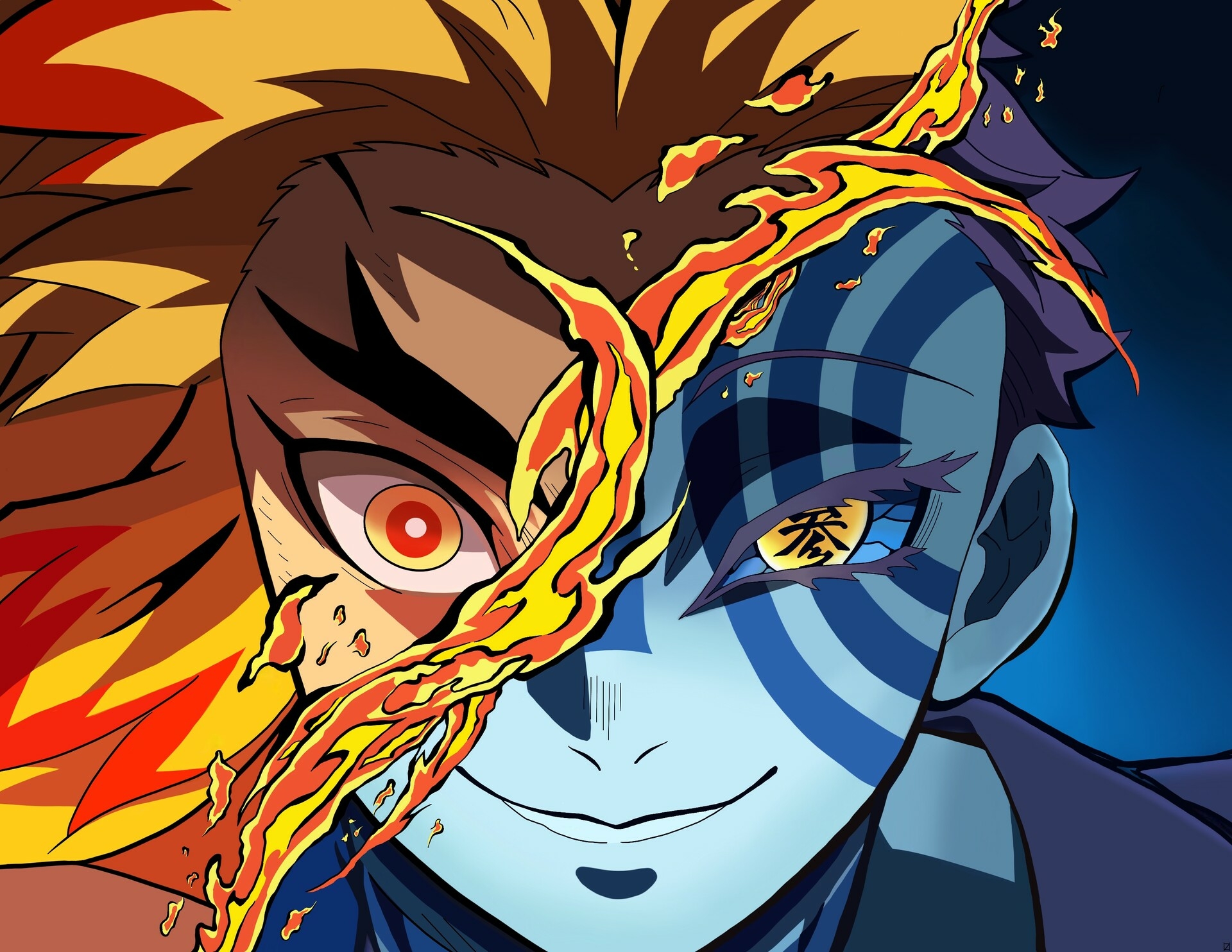 1242X26882 Akaza X Kyojuro Rengoku Demon Slayer Hd Art 1242X26882