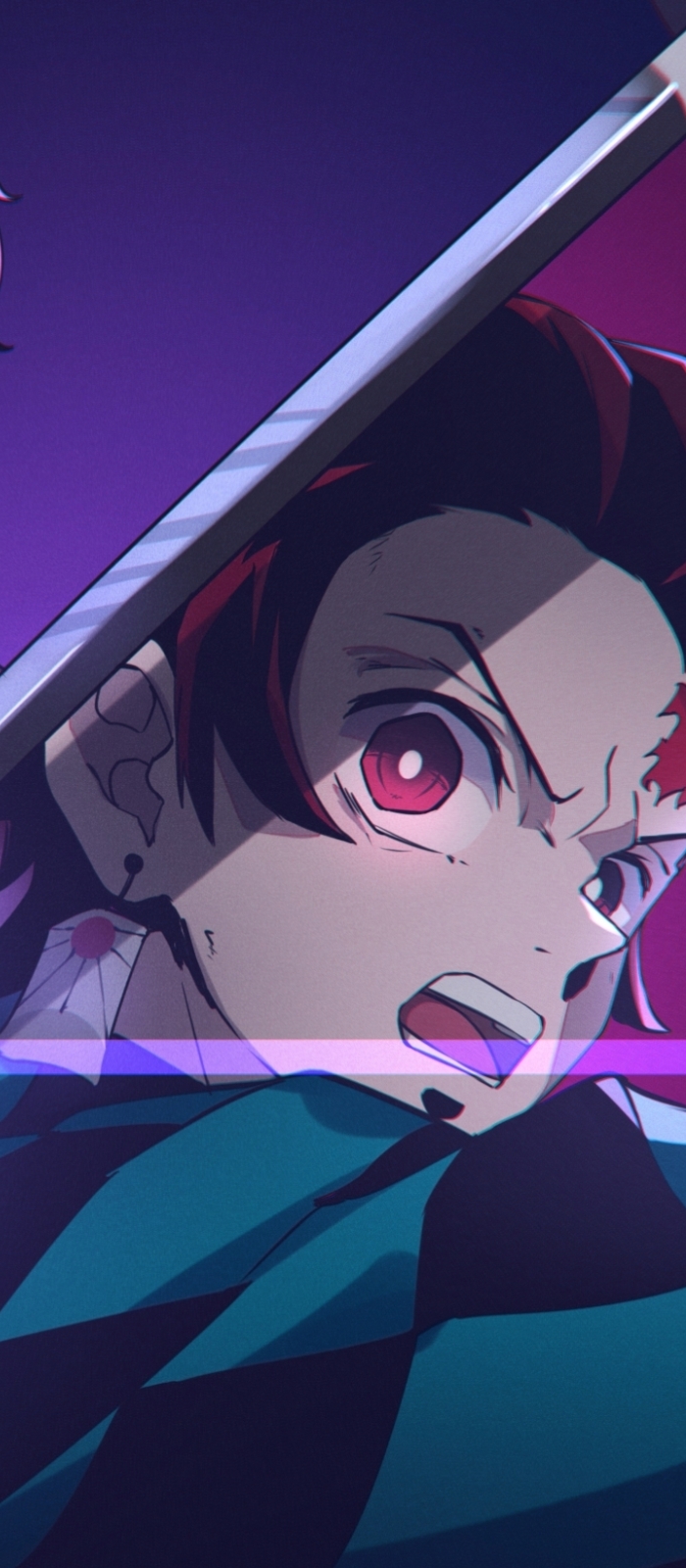 700x1600 Resolution Akaza x Tanjiro Kamado HD Demon Slayer: Kimetsu no