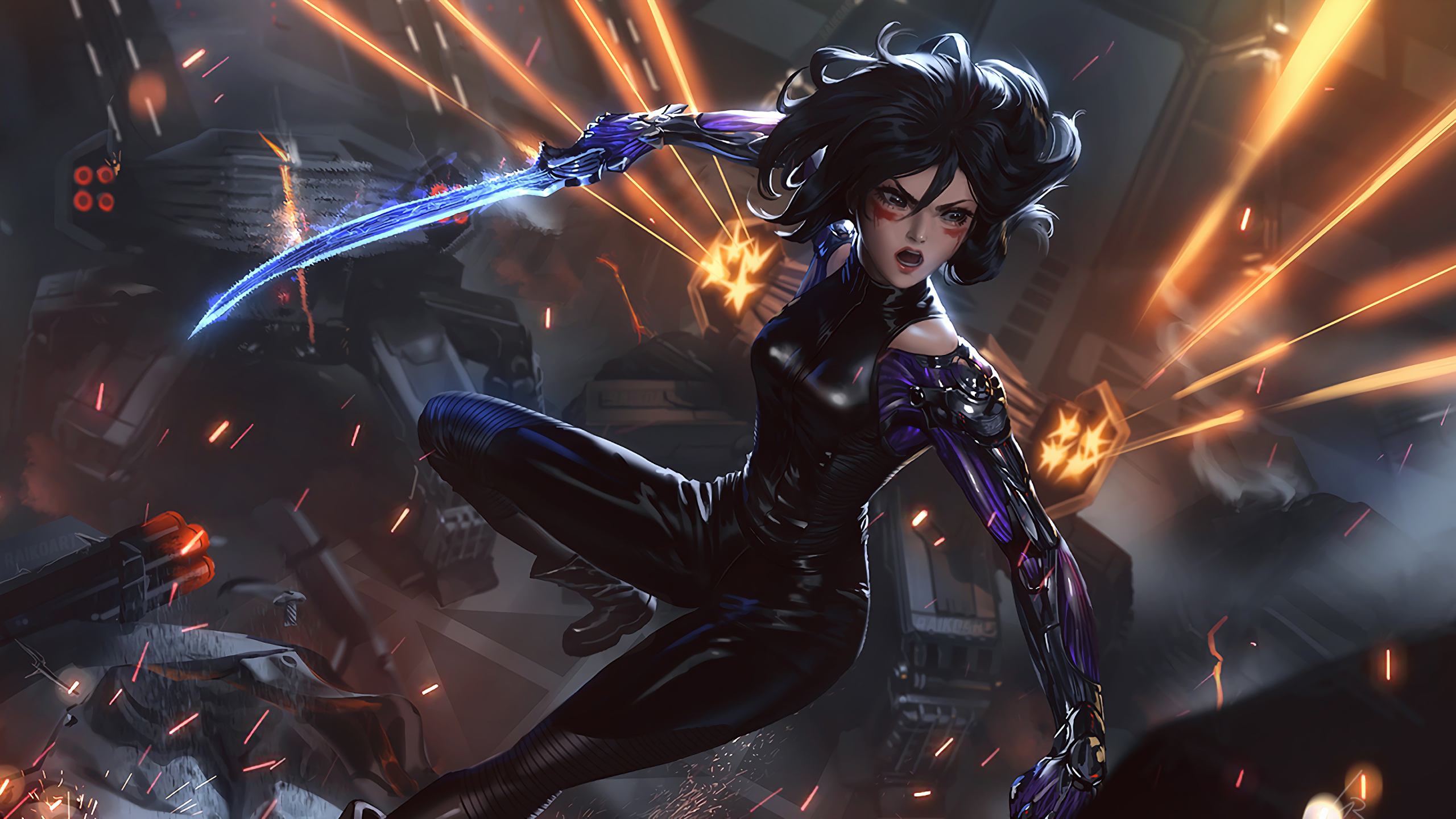 2560x1440 Alita Battle Angel With Sword 1440P Resolution Wallpaper, HD  Movies 4K Wallpapers, Images, Photos and Background - Wallpapers Den
