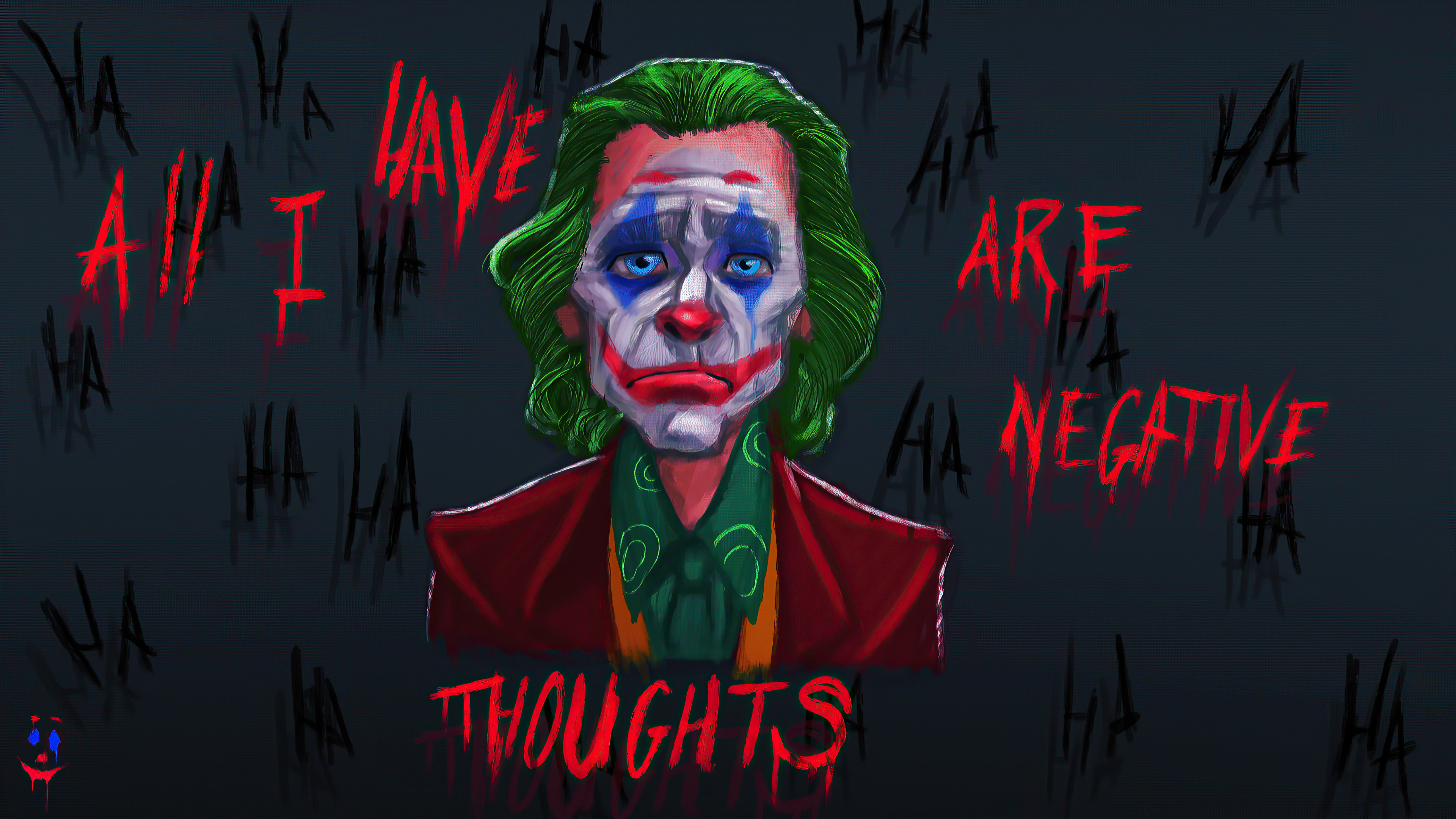 5120x2880 All I have are Negative Thoughts Joker 5K Wallpaper, HD  Superheroes 4K Wallpapers, Images, Photos and Background - Wallpapers Den