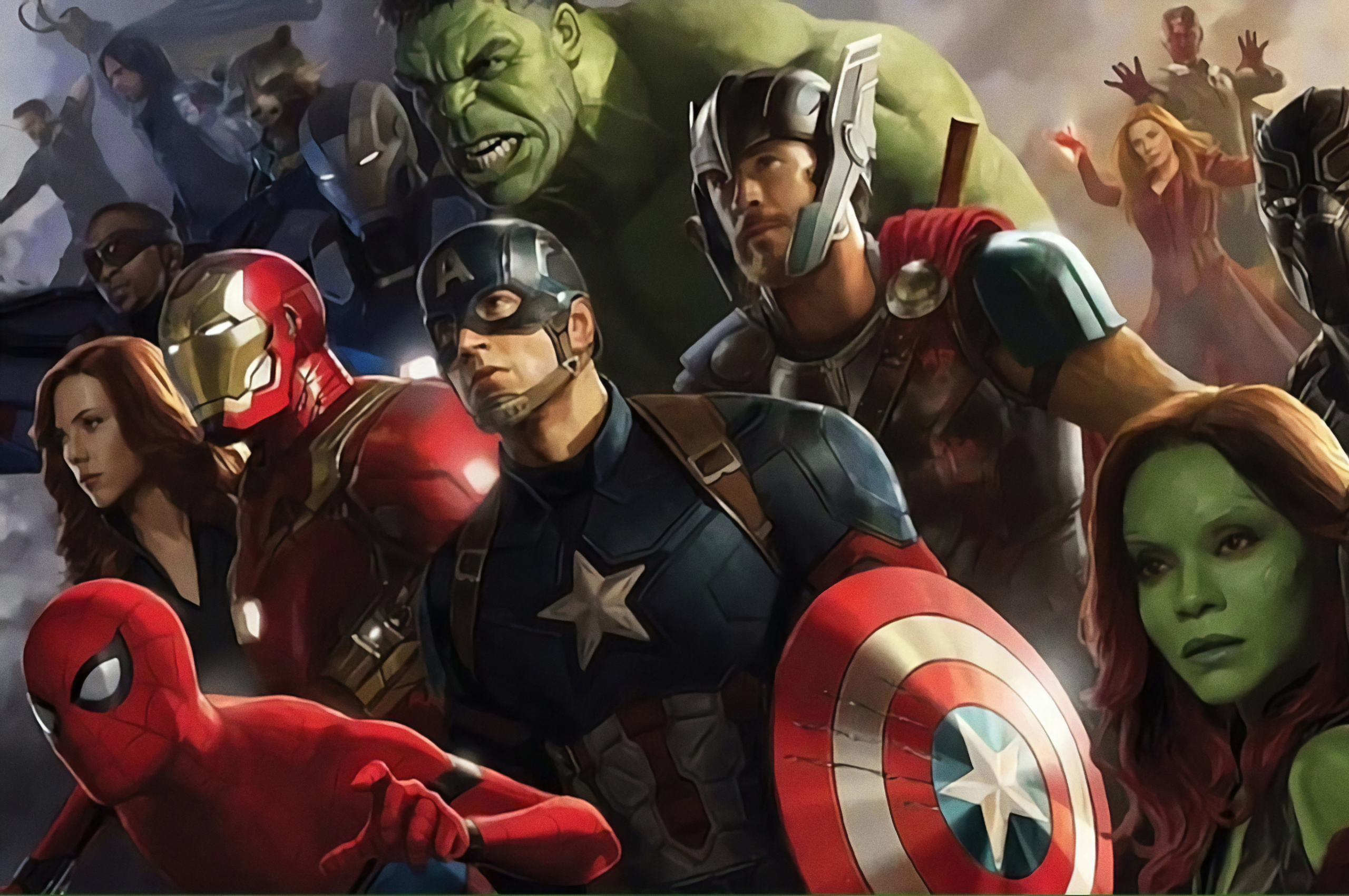 2560x1700 All Superheros In Avengers Infinity War Chromebook