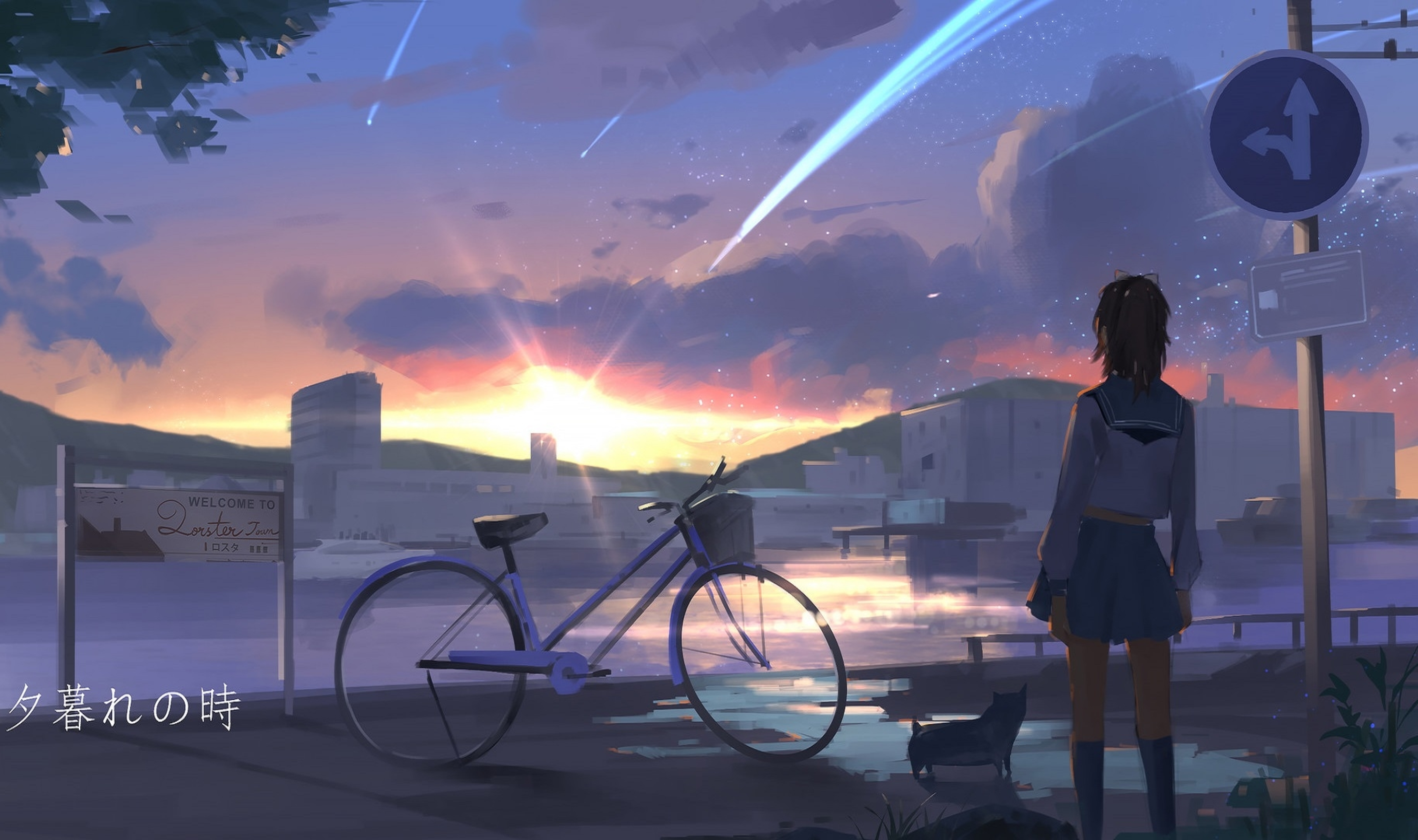 7680x4552 Alone Girl waiting for Sunrise 7680x4552 Resolution Wallpaper, HD  Anime 4K Wallpapers, Images, Photos and Background - Wallpapers Den