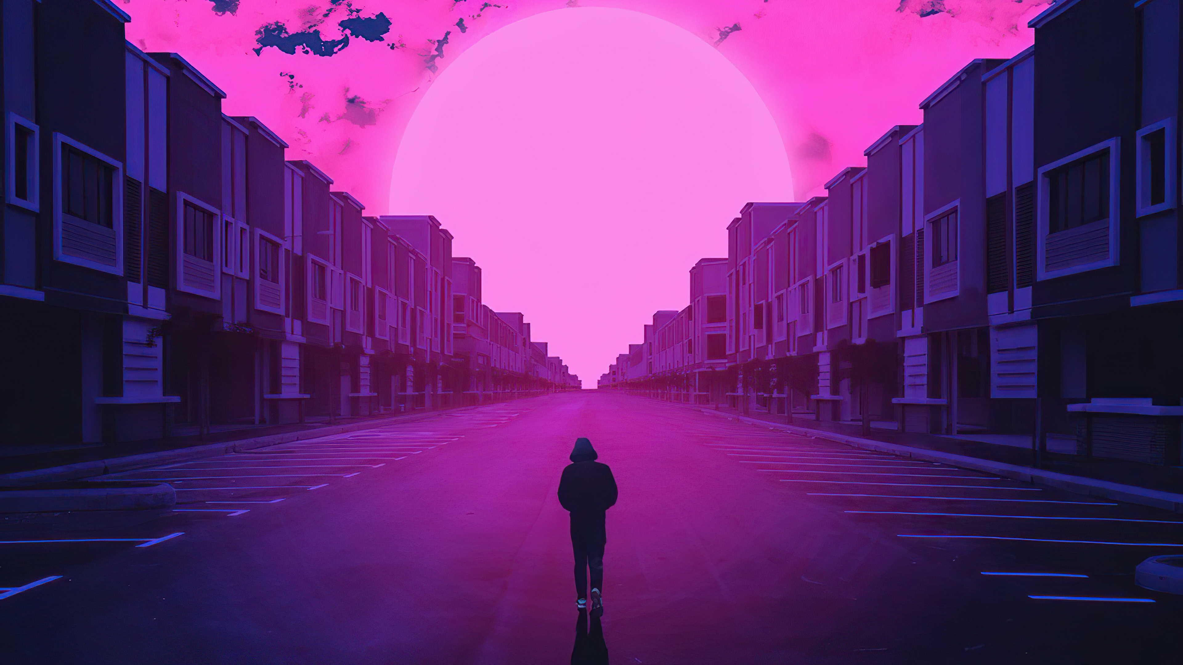 Alone Walking On Road Vaporwave Wallpaper, HD Artist 4K Wallpapers, Images,  Photos and Background - Wallpapers Den