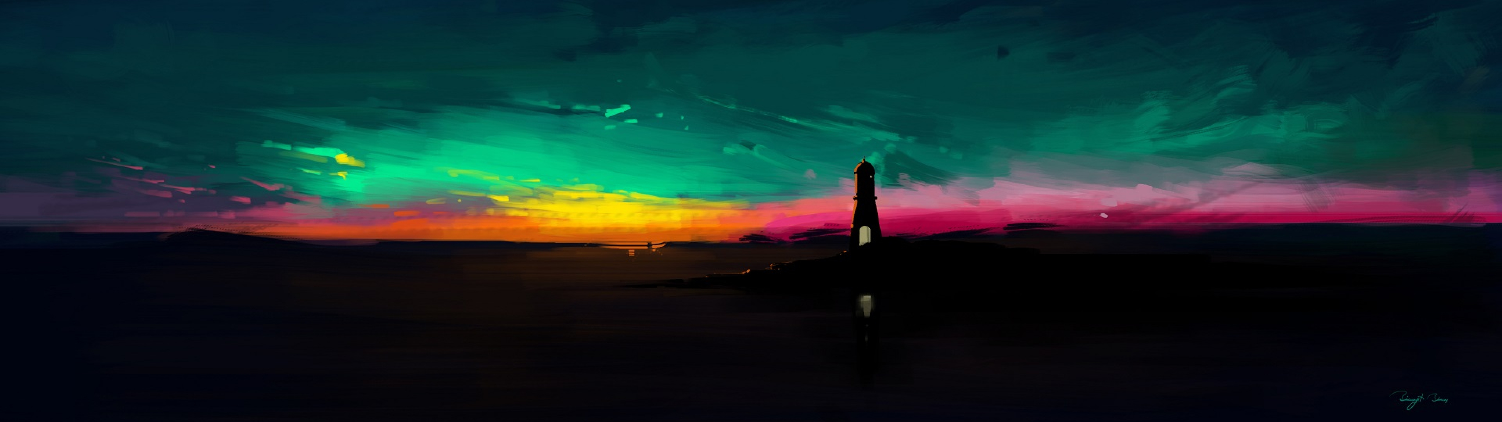 5120x1440 Resolution Amazing Lighthouse Art 5120x1440 Resolution