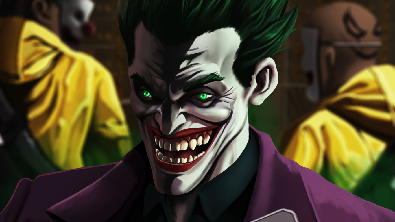 1366x768 Resolution An Evil Joker Laugh 1366x768 Resolution Wallpaper ...
