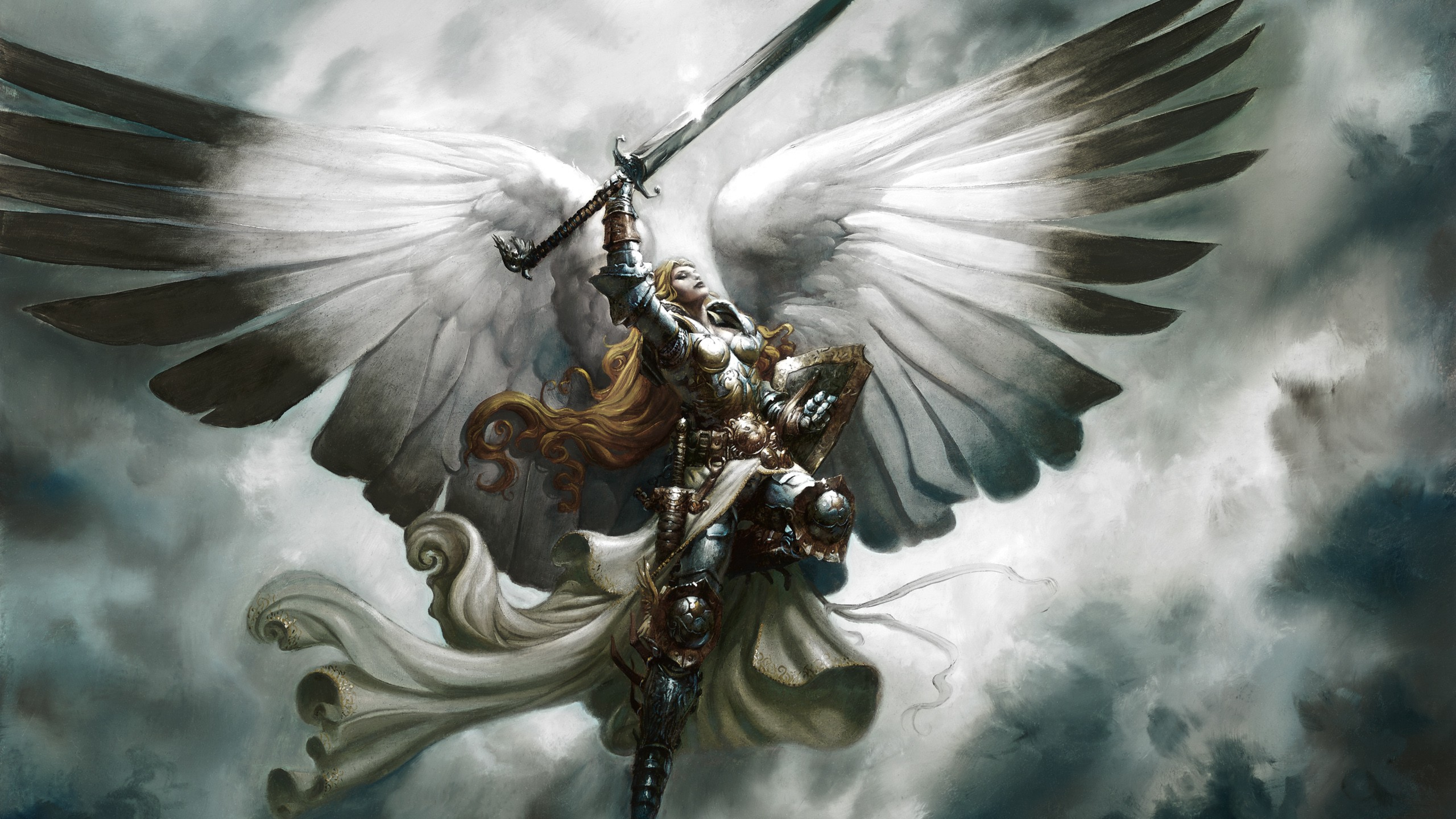 Крылатые архангелы. Уриил Архангел Люцифер. MTG ангел Валькирия.