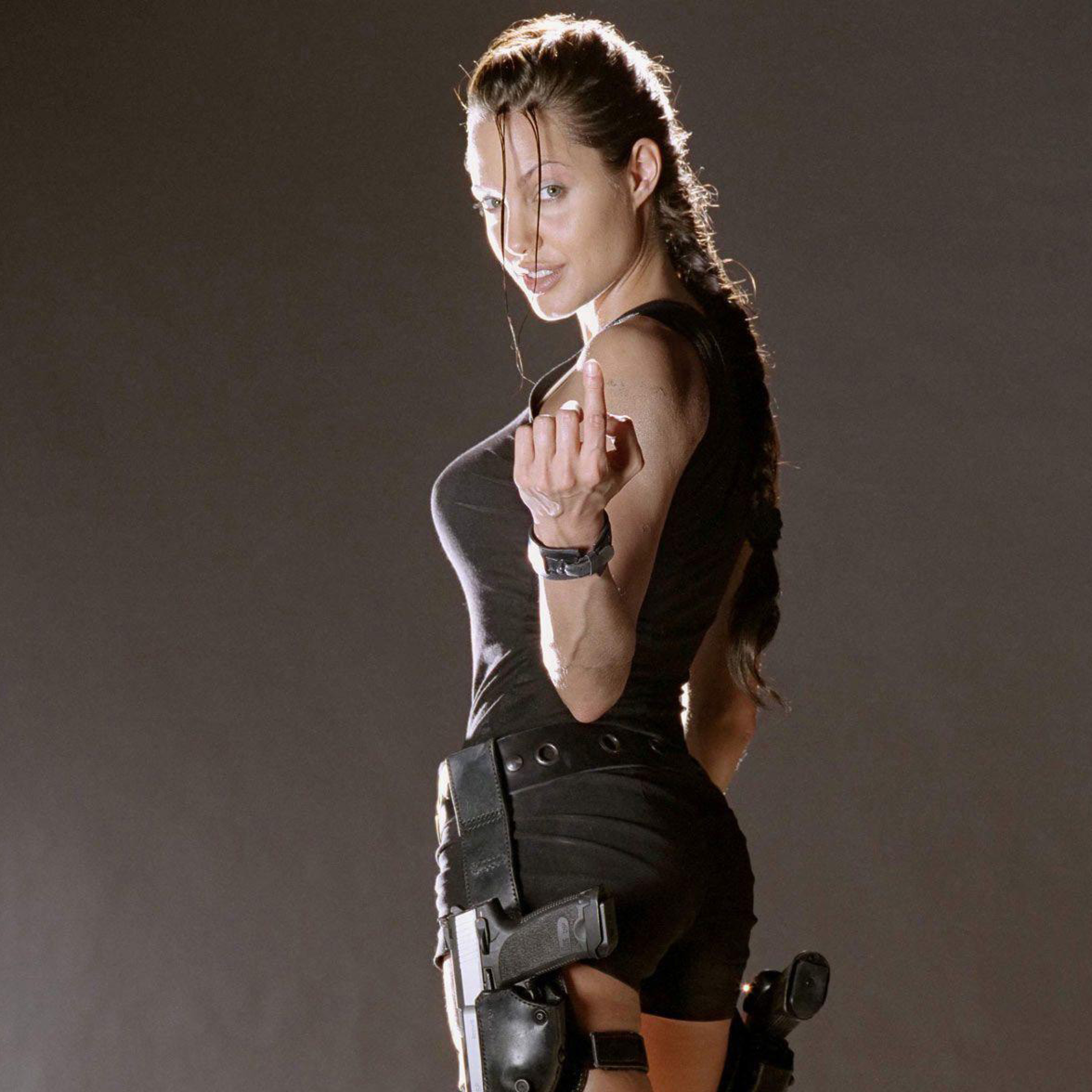 Angelina Jolie as Lara wallpapers (2248x2248) Resolution Wallpaper.