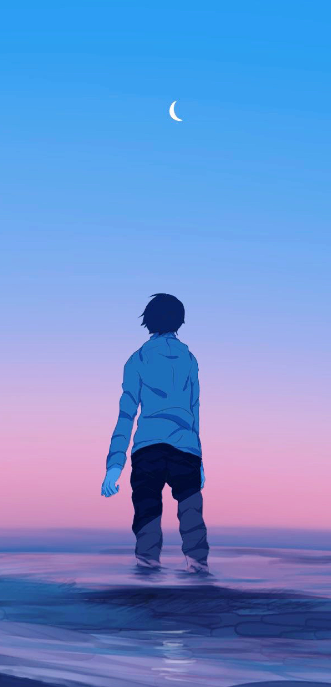 1080x2240 Anime Boy Sky Gradient 1080x2240 Resolution Wallpaper, HD Artist  4K Wallpapers, Images, Photos and Background - Wallpapers Den