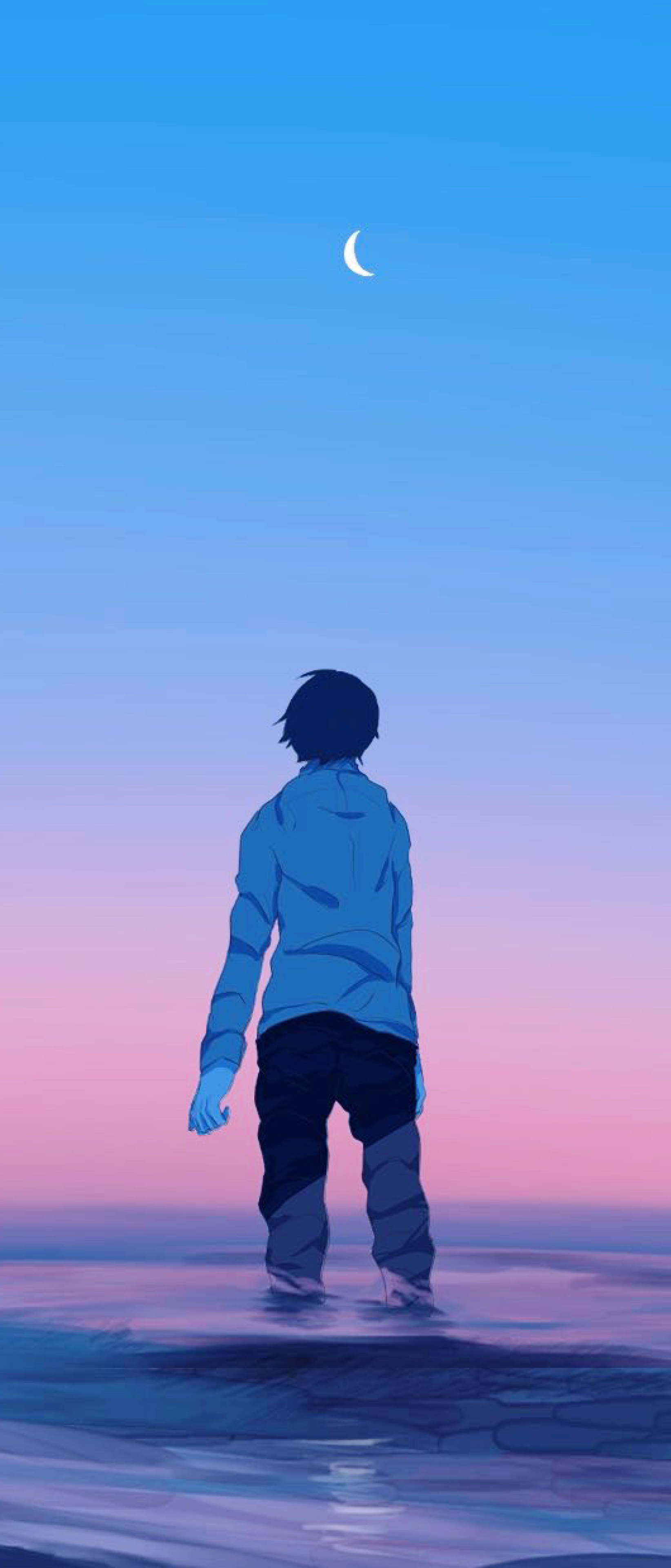 lonely anime boy wallpaper