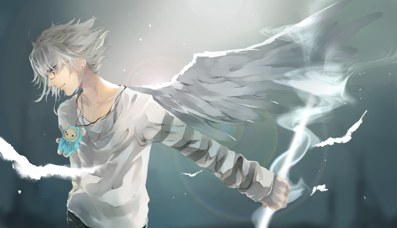 1336x768 anime, boy, wings HD Laptop Wallpaper, HD Anime 4K Wallpapers,  Images, Photos and Background - Wallpapers Den