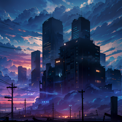 512x512 Resolution Anime City 4k Aesthetic 512x512 Resolution Wallpaper ...