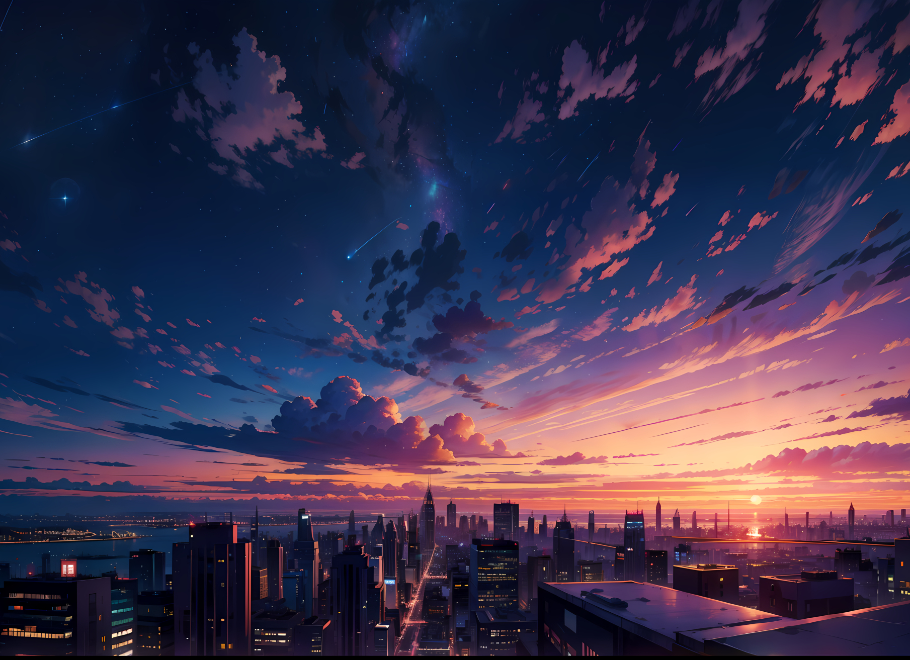 1809x1313 Resolution Anime City 4K Top View 1809x1313 Resolution ...