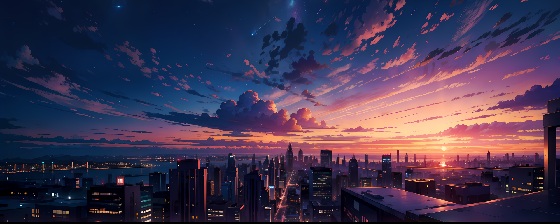 1920x768 Resolution Anime City 4K Top View 1920x768 Resolution ...