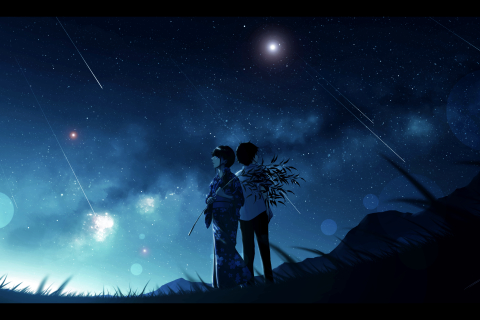 Download Come out to Anime Night and be one with the Cosmos Wallpaper   Wallpaperscom