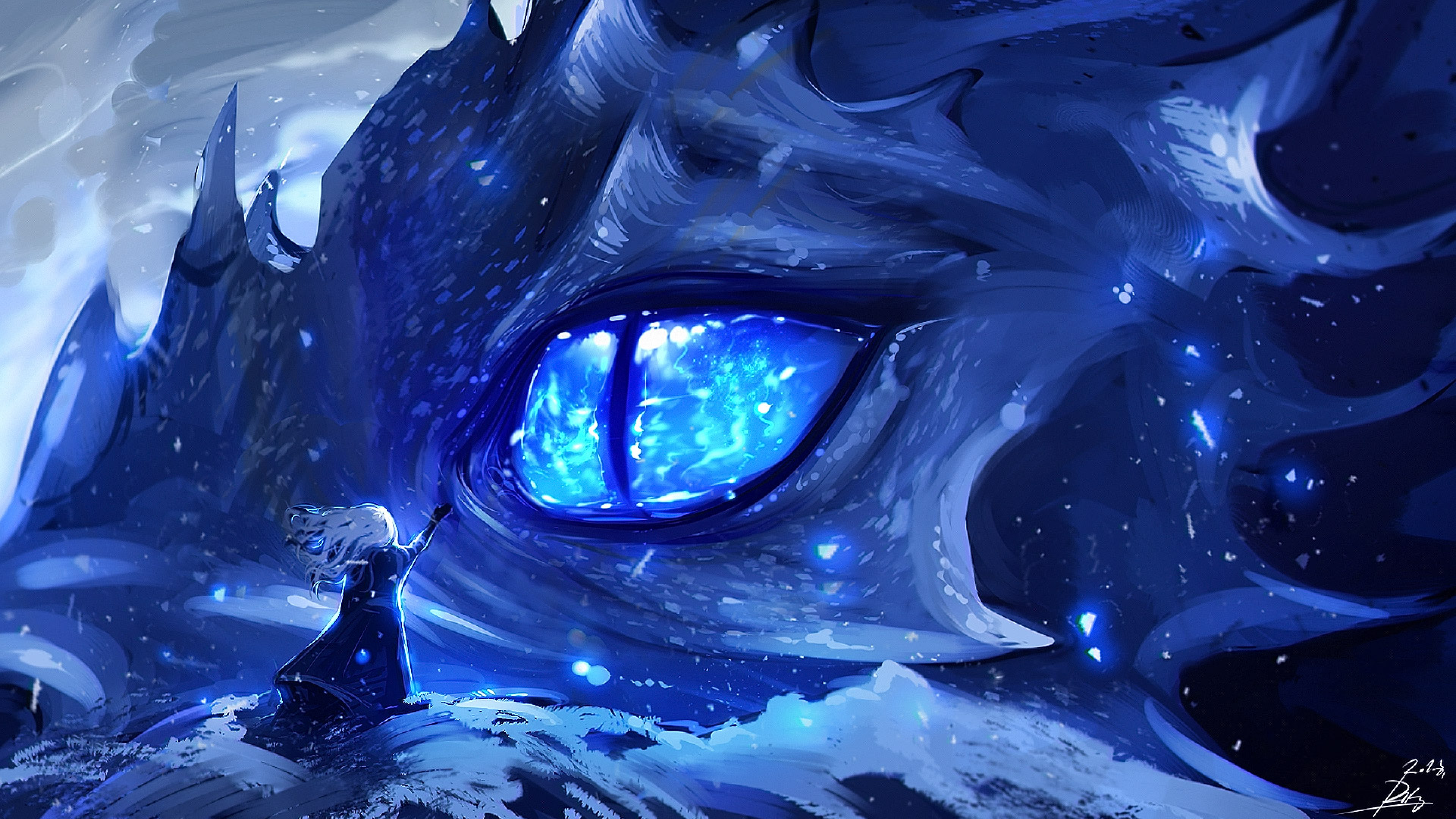 Anime Dragon Eye, Full HD Wallpaper