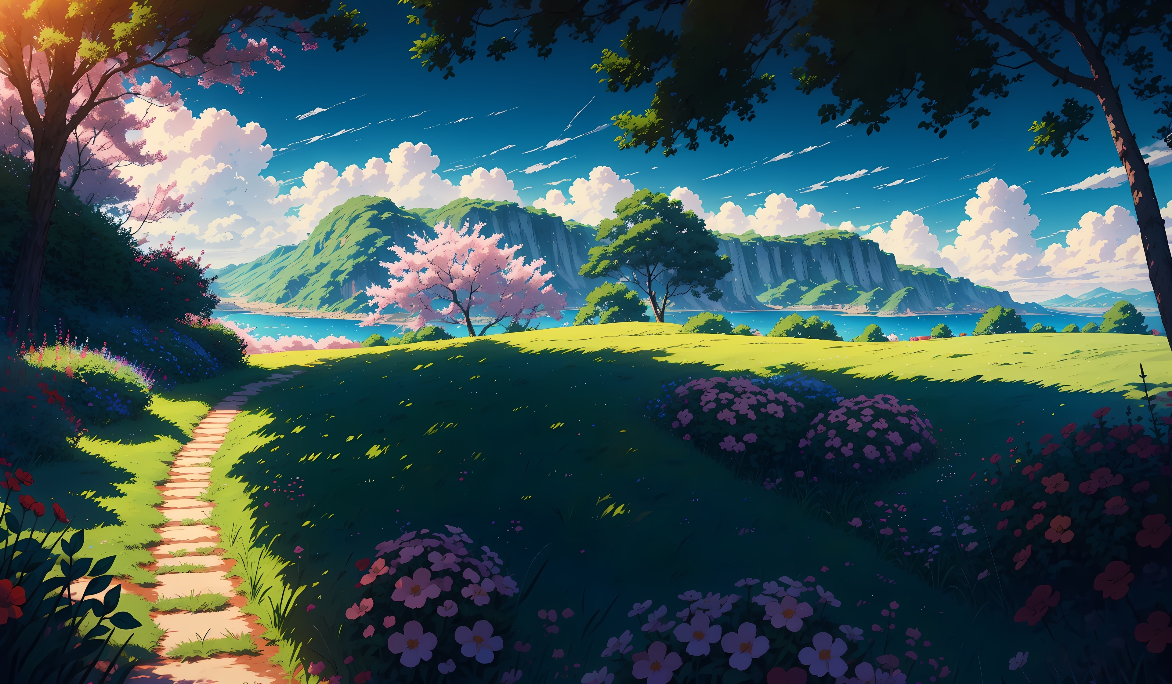 Anime Countryside Landscape