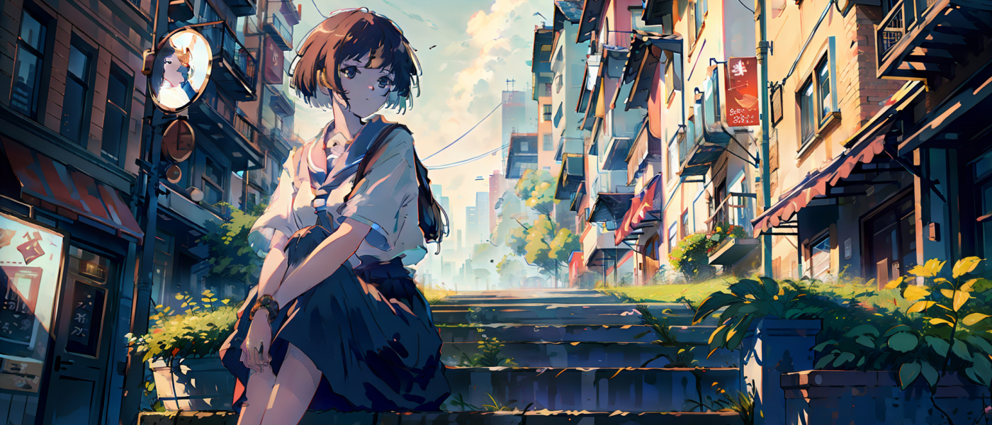 1400x600 Resolution Anime Girl 2023 AI Fan Art 1400x600 Resolution ...