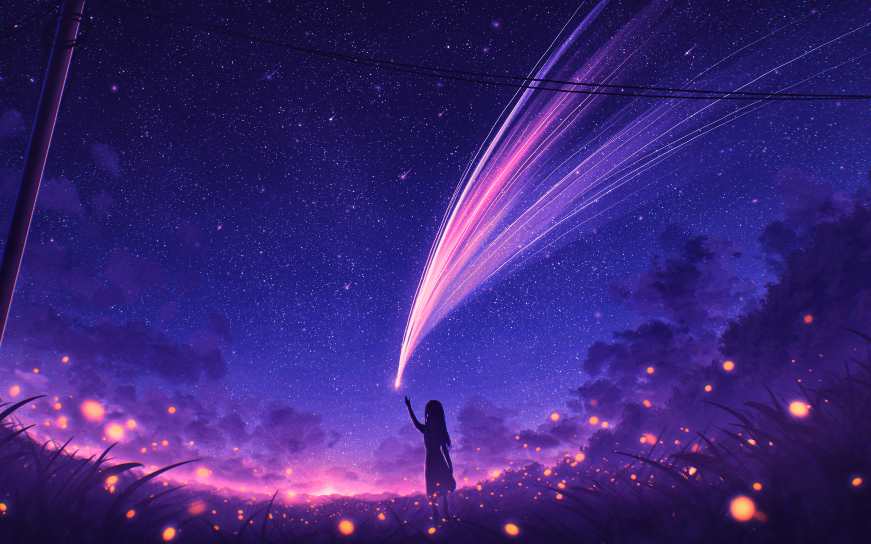 2880x1800 Anime Girl and Cool Starry Sky Macbook Pro Retina Wallpaper, HD  Anime 4K Wallpapers, Images, Photos and Background - Wallpapers Den